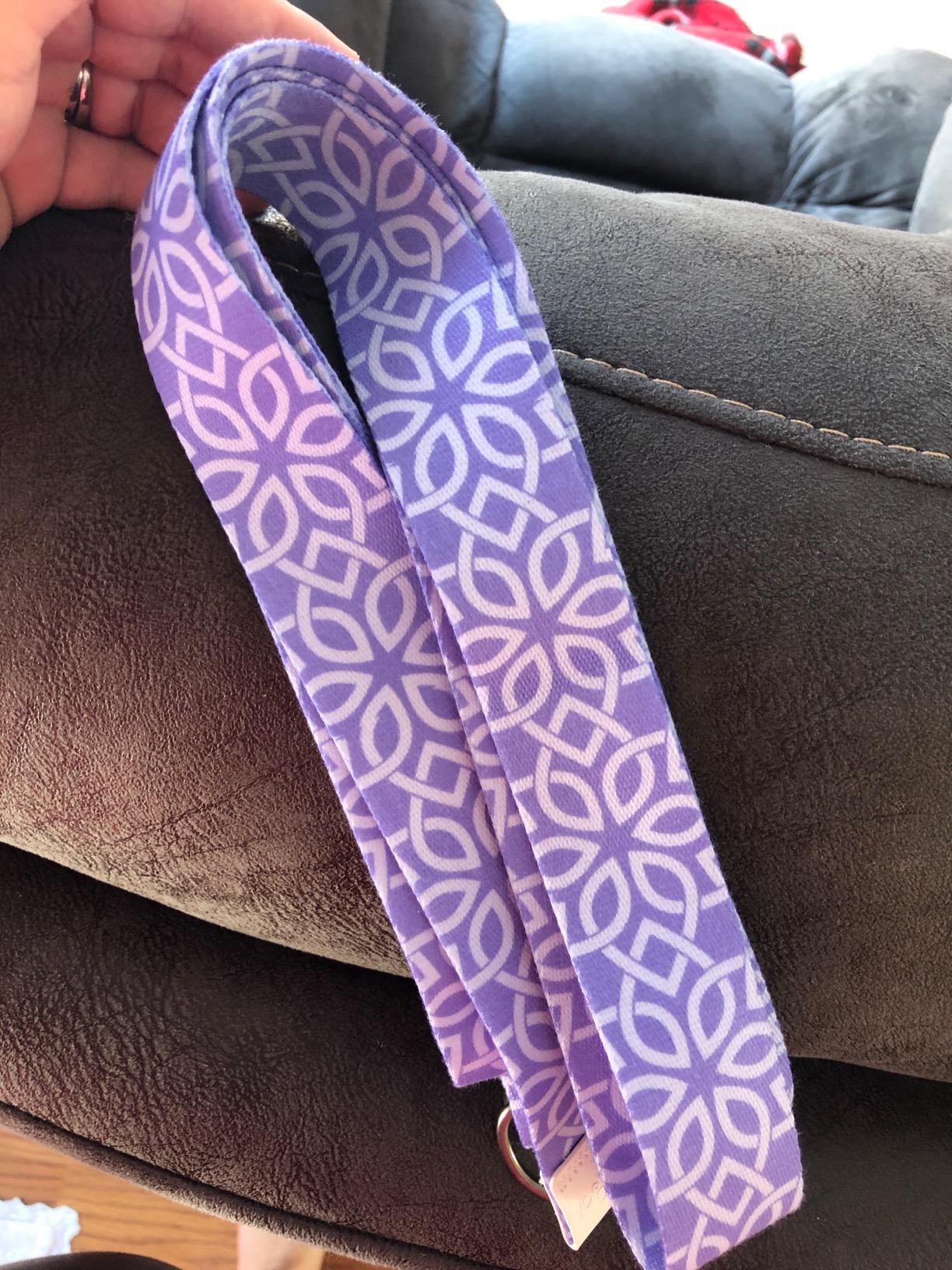 YogaDesignLab The Yoga Strap, Luxurious, Extra Long, Super Soft, Eco Printed, Studio Quality, Adjustable, 8 ft Long customer photo 2