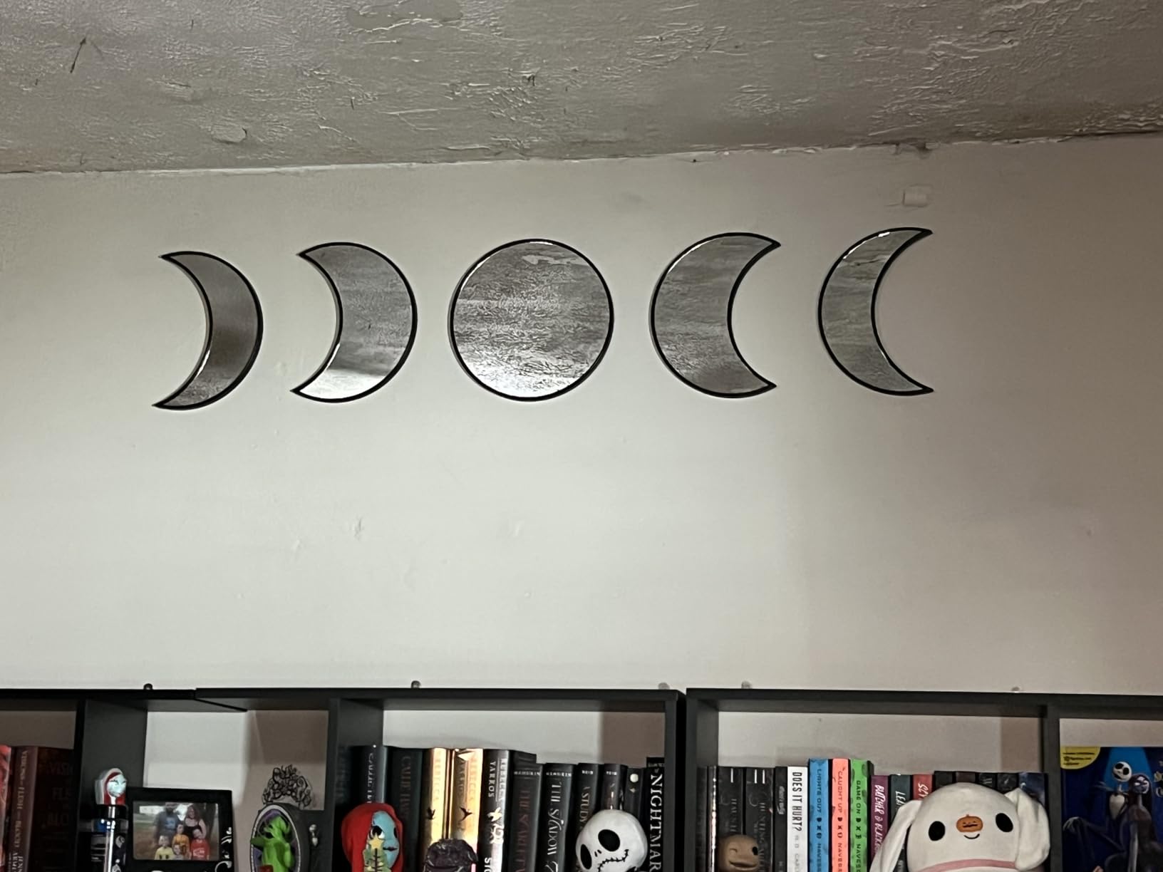 Moon Mirror - Announcing Love Gothic and Boho Home Wall Decor - Glass Moon Phase Mirror Set with Crystal Clear Reflection - Moon Mirror Wall Decor for Living Room Bedroom Nursery customer photo 2