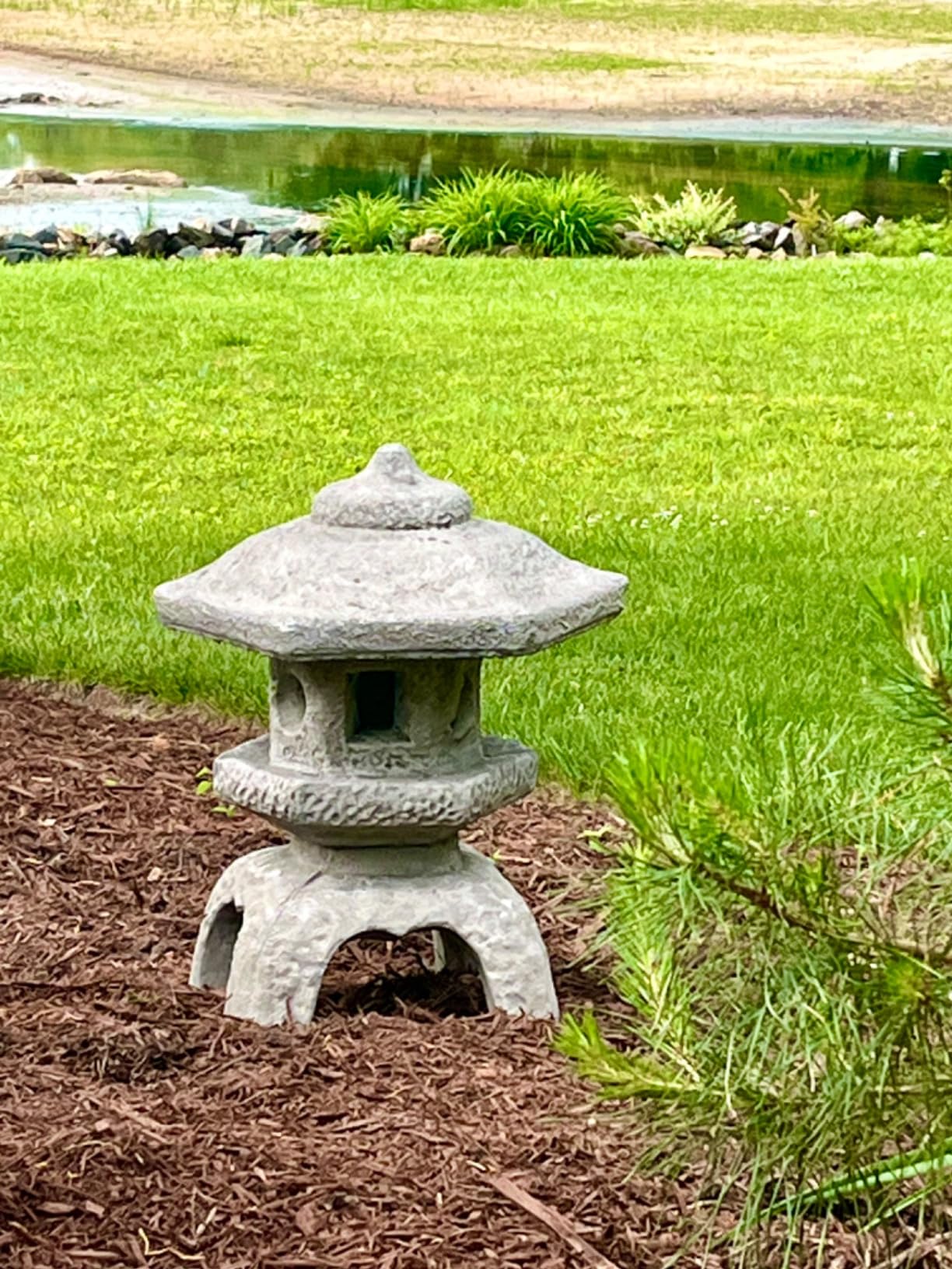 Solid Rock Stoneworks Medium 3-Piece Japanese Lantern - 22