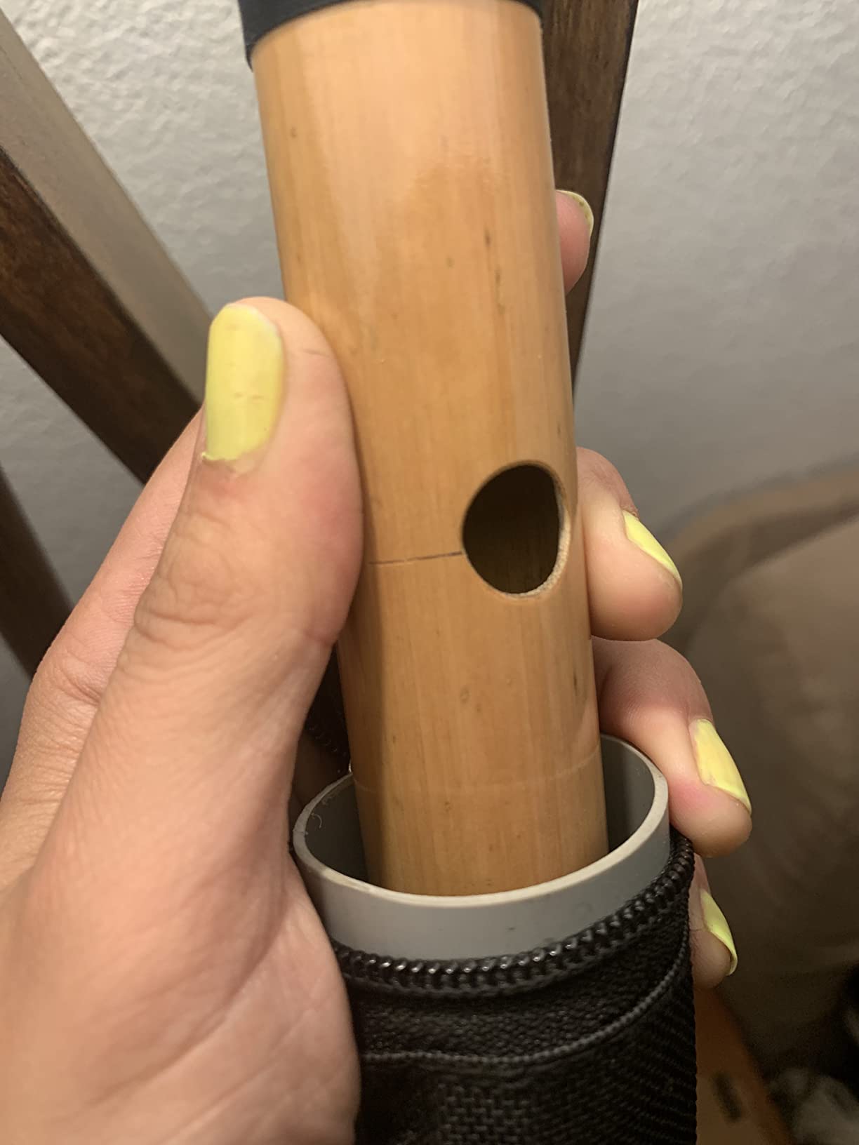 Zaza Percussion - Professional Polished Bamboo Bansuri Flute - (Indian Flute) With Carry Bag (26'' G-Bass) customer photo 1
