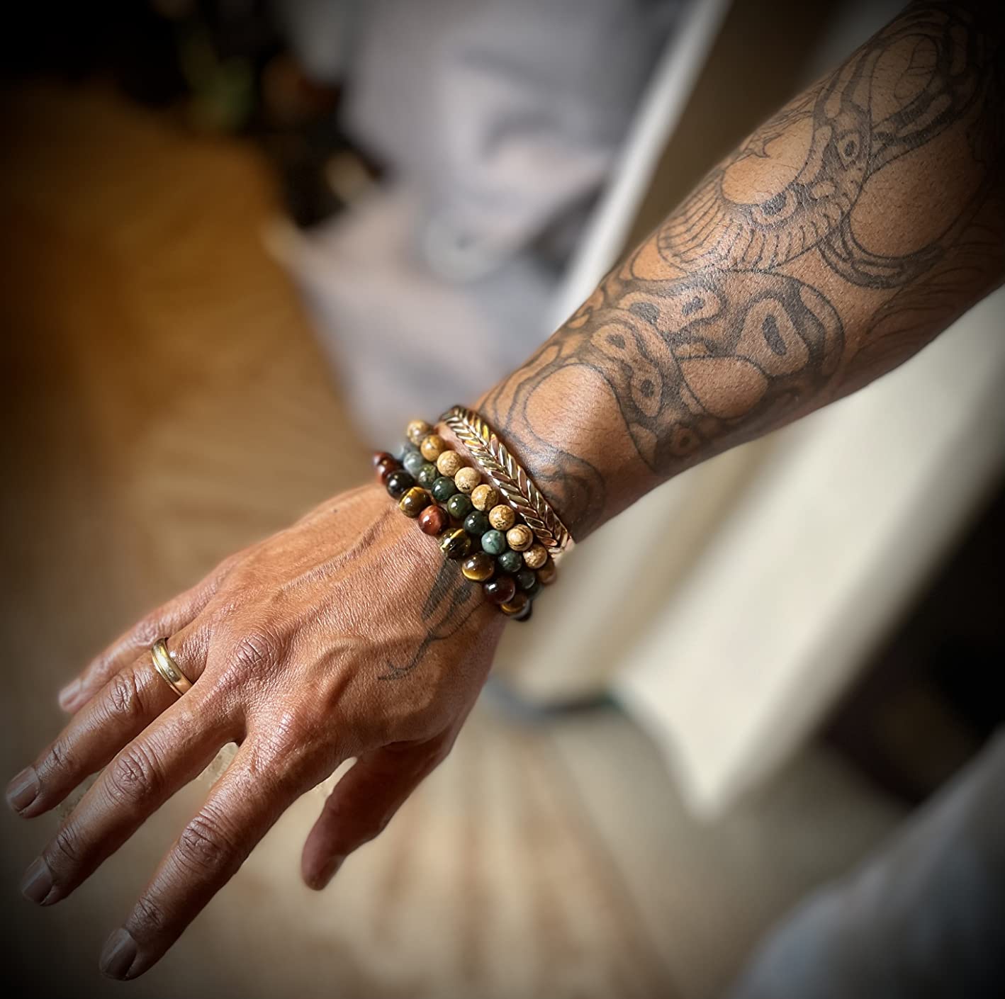 MagnetRX Woven Copper Magnetic Bracelet - Magnetic Copper Bracelets - Adjustable Pure Copper Cuff Bracelet with Magnets (Tri-Color, M/L) customer photo 2