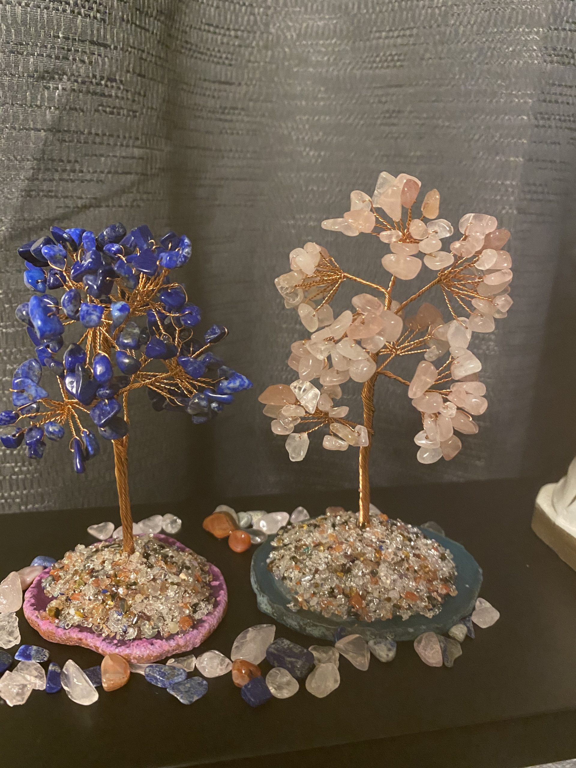 Mina Heal Crystal Money Tree Chakra Healing Feng Shui Fortune Good Luck Wealth Prosperity | Crystal money tree with gemstone leaves for feng shui, home decor, collection and gifting. customer photo 2