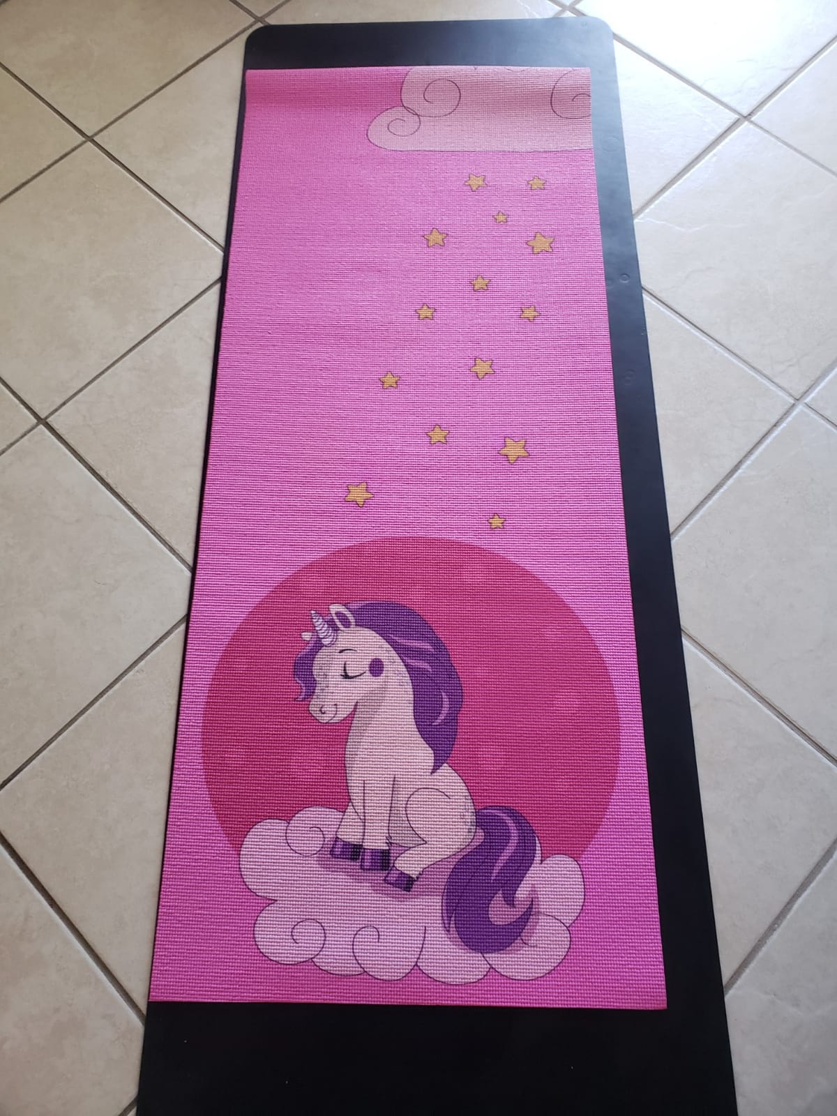 Kids Yoga Mat Set - Comfortable Dinosaur Kid Yoga Mat Boy with 12 Yoga Cards, Storage Bag, Beige Play Mat Thick for Gymnastics Mat, Exercise Mat, No-Toxic and Non-Slip for Ages 3-12 customer photo 2