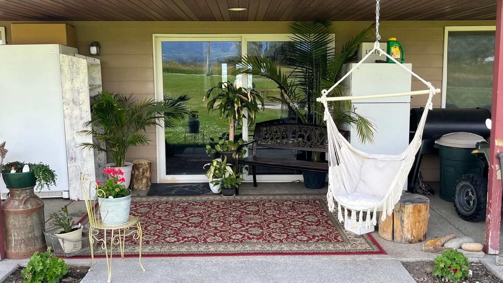 Y- STOP Hammock Chair Hanging Rope Swing Chair, Max 500 Lbs, 2 Seat Cushions Included, Removable Steel Spreader Bar with Anti-Slip Rings, Hardware kit-for Indoor Outdoor (Dark Grey) customer photo 2