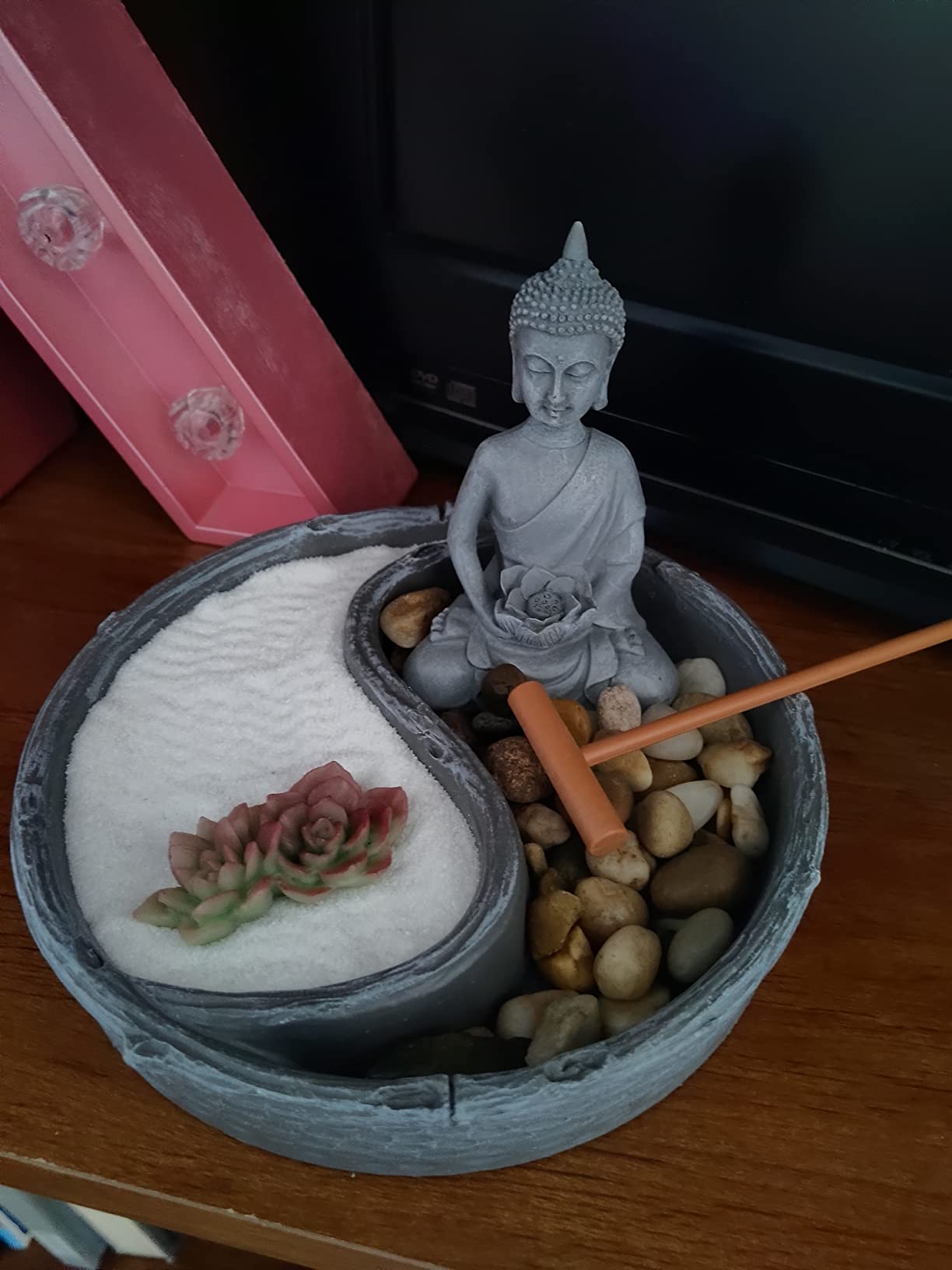 Nature's Mark Mini Meditation Zen Garden Table Décor Kit with Accessories (8Lx5W Rectangle C) customer photo 1
