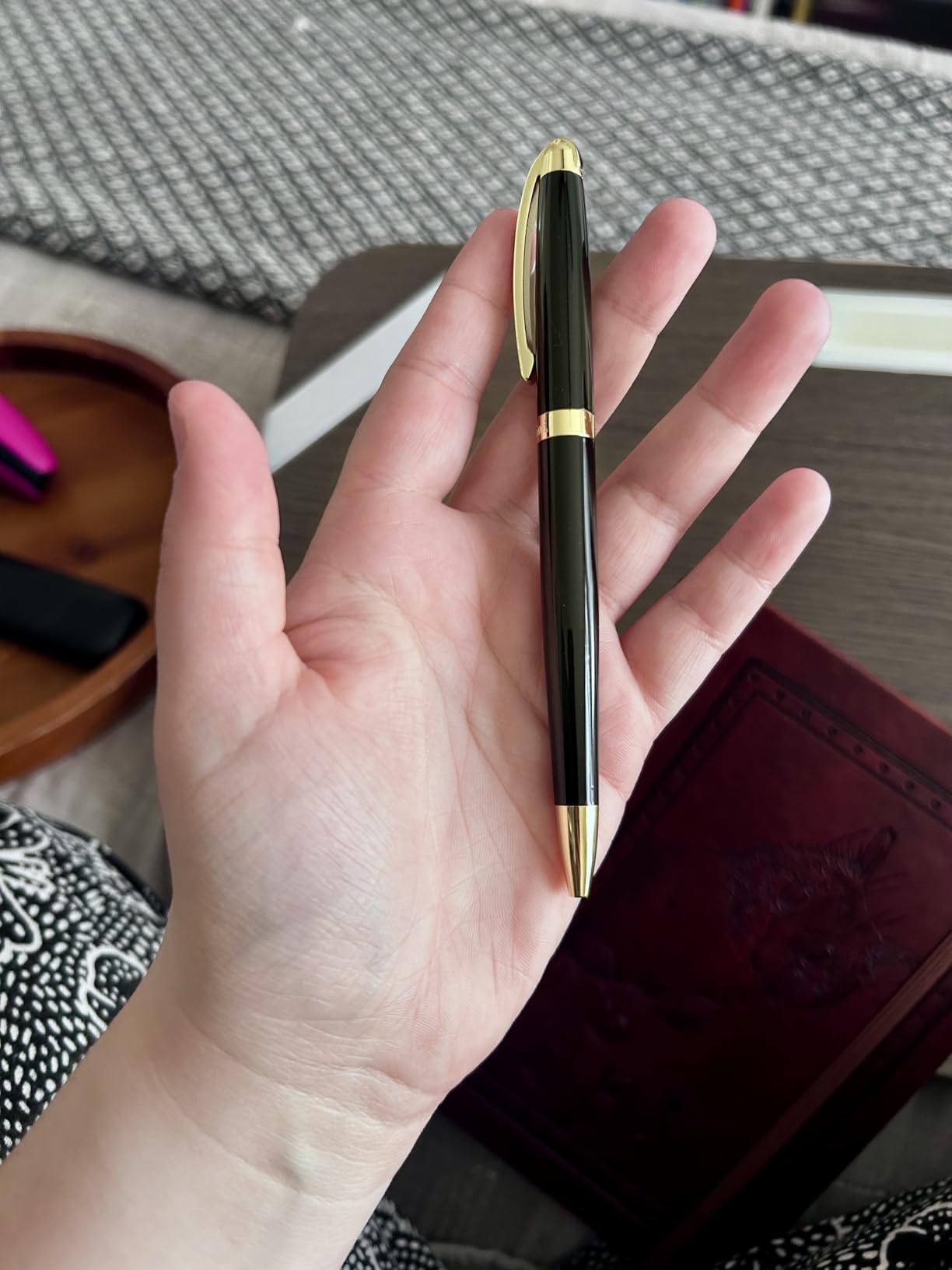SETTINI® Vegan Leather Journal Gift Set with Pen 192 Pages, Tree of Life | hardcover, luxury pen + unique pen holder, gift box, leather journal, A5, 192 pages, gift customer photo 1
