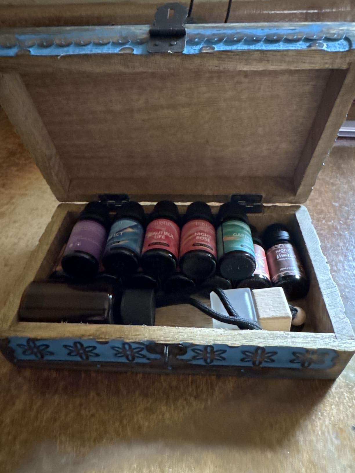 Wooden Jewelry Box, Tarot Box, Celestial Home Decor, Witch Box, Tree of Life, Trinket Box, Size 8