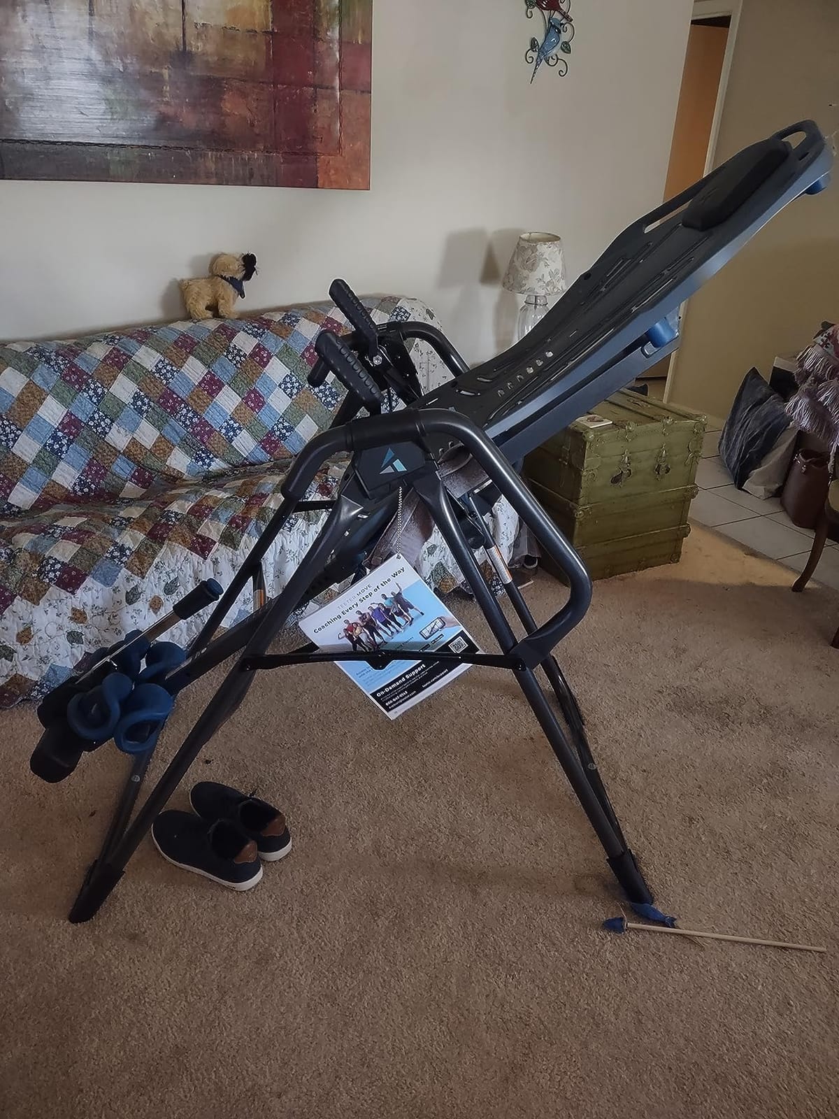 Teeter FitSpine X3 Inversion Table w/ Accessories for Back Pain Relief, Deluxe Easy-Reach Ankle Lock, FDA Registered, UL Safety Certified, 300 lb Capacity, Designed & Patented in USA customer photo 1