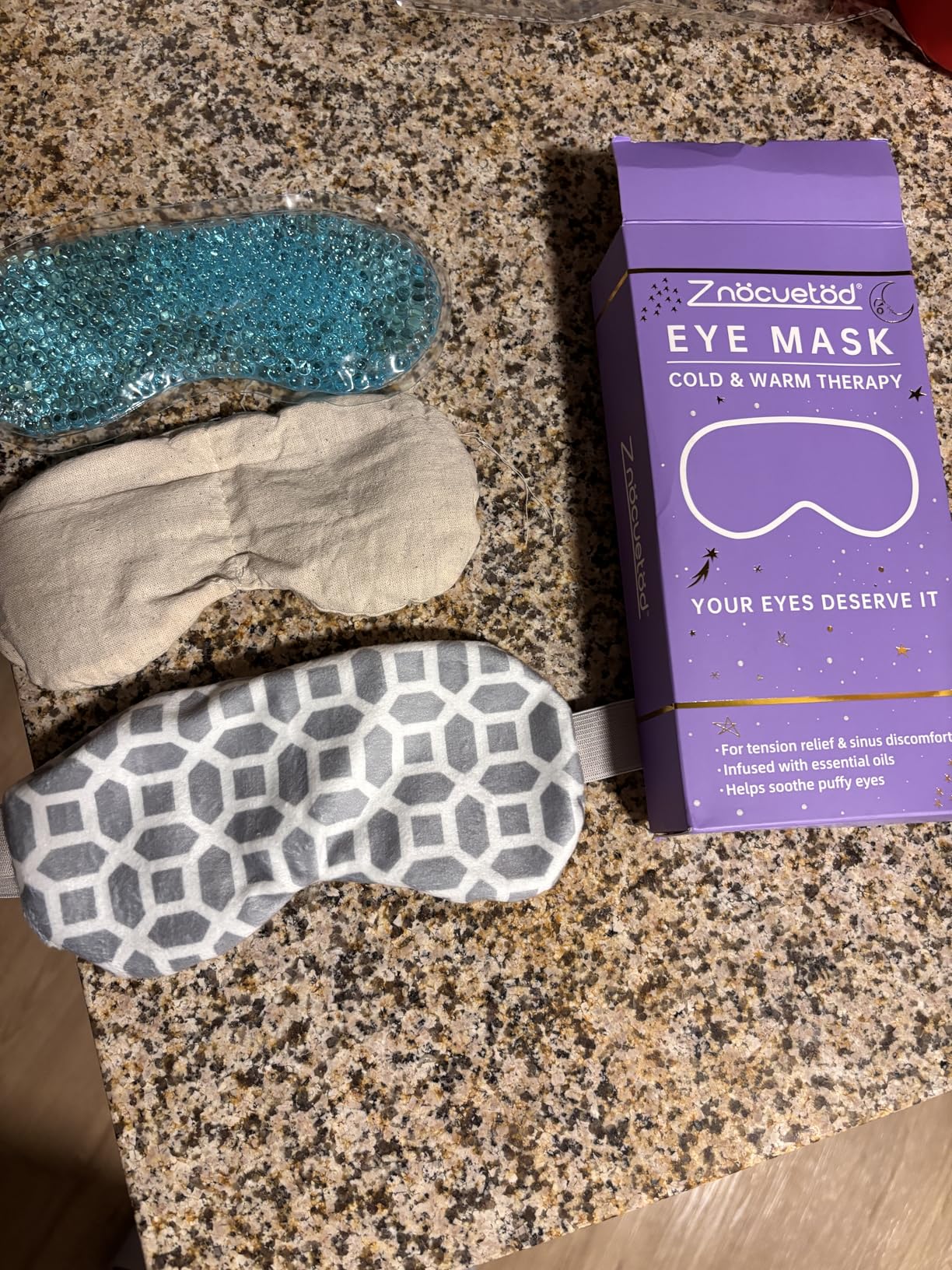 2in1 Heated/Ice Eye Mask Moist Heat Eye Mask Lavender Flaxseed Sinus Pillow | Microwavable for Dry Eye,Styes,Sinus Pain,Headache,Migraine,Puffy or Swollen Eyes Irritated and Inflamed Eyelid Bumps customer photo 1
