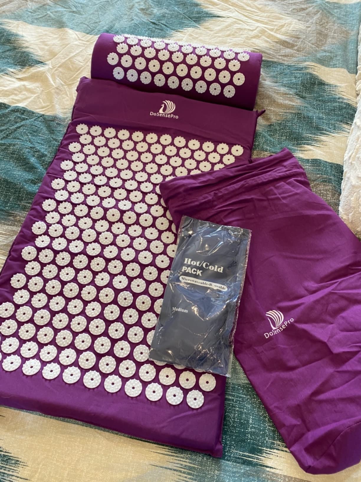 Acupressure Mat & Pillow Set - Acupressure Therapy for Back and Neck Pain Relief, Sciatica, and Pressure Point Aches, Ideal Acupuncture Mat for Sleeping Aid & Recovery (Black) customer photo 1