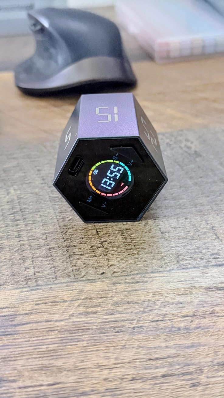 Ticktime T6 Pomodoro Timer Cube for Focus, Study, Work, Task, ADHD, Kitchen | Quick Flip 3/5/10/15/25/30 min Countdown customer photo 1