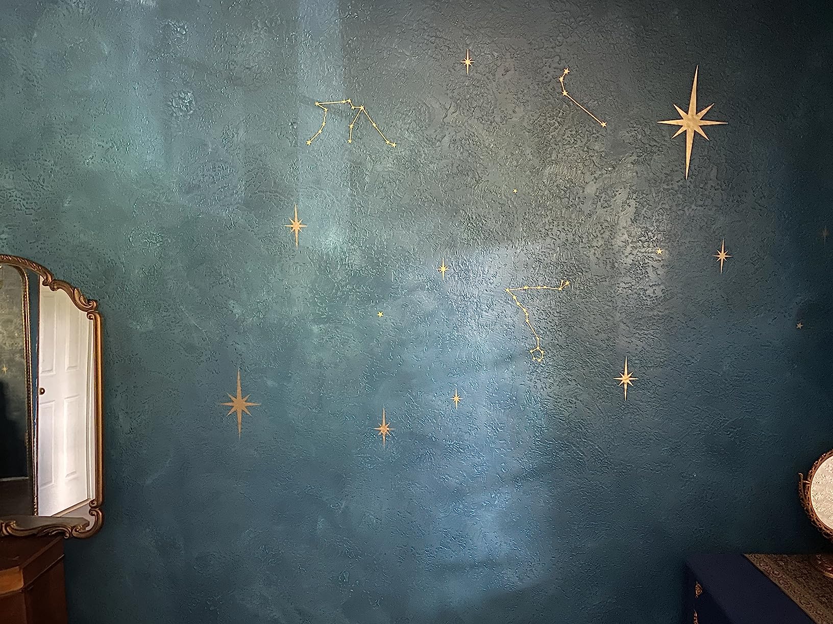 12 Constellation Star Wall Decal, Zodiac Gold Astronomy Decor Sticker - Nursery Room, Kids Room Decoration, Wall Stickers, Removable, Easy Apply and Peel customer photo 2