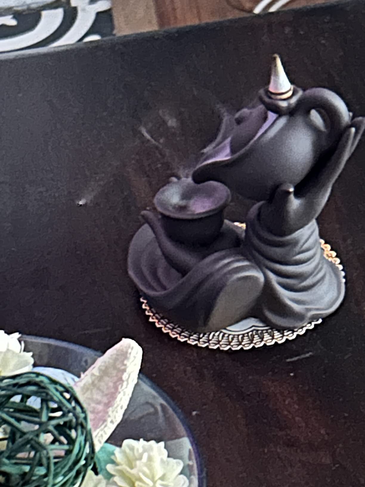 Buddha Hand Series Backflow Incense Burner Indoor Smoke Waterfall Incense Holder Creative Teapot Shaped Ceramic Incense Burner customer photo 2