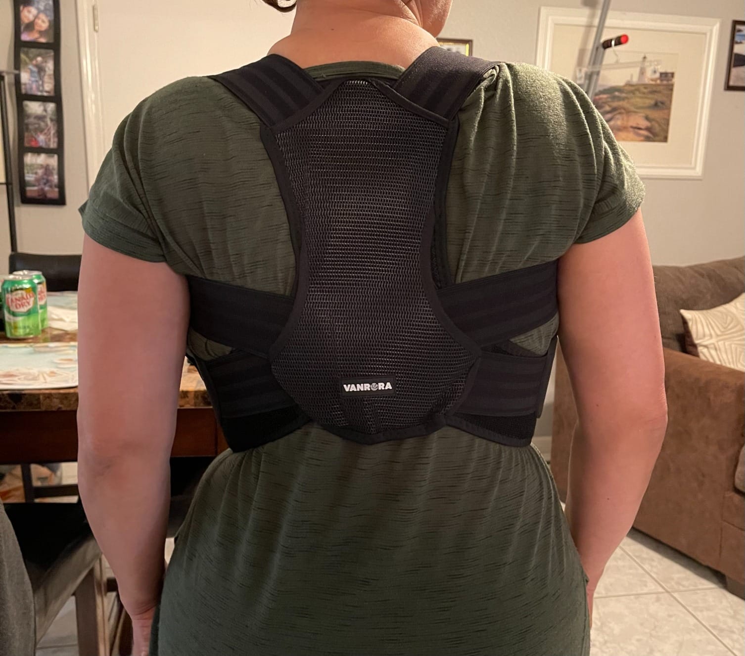 VANRORA Posture Corrector for Women and Men, Adjustable & Comfy Back Brace | Support Straightener for Spine, Back, Neck, Clavicle and Shoulder, Improves Posture and Pain Relief, S/M customer photo 1