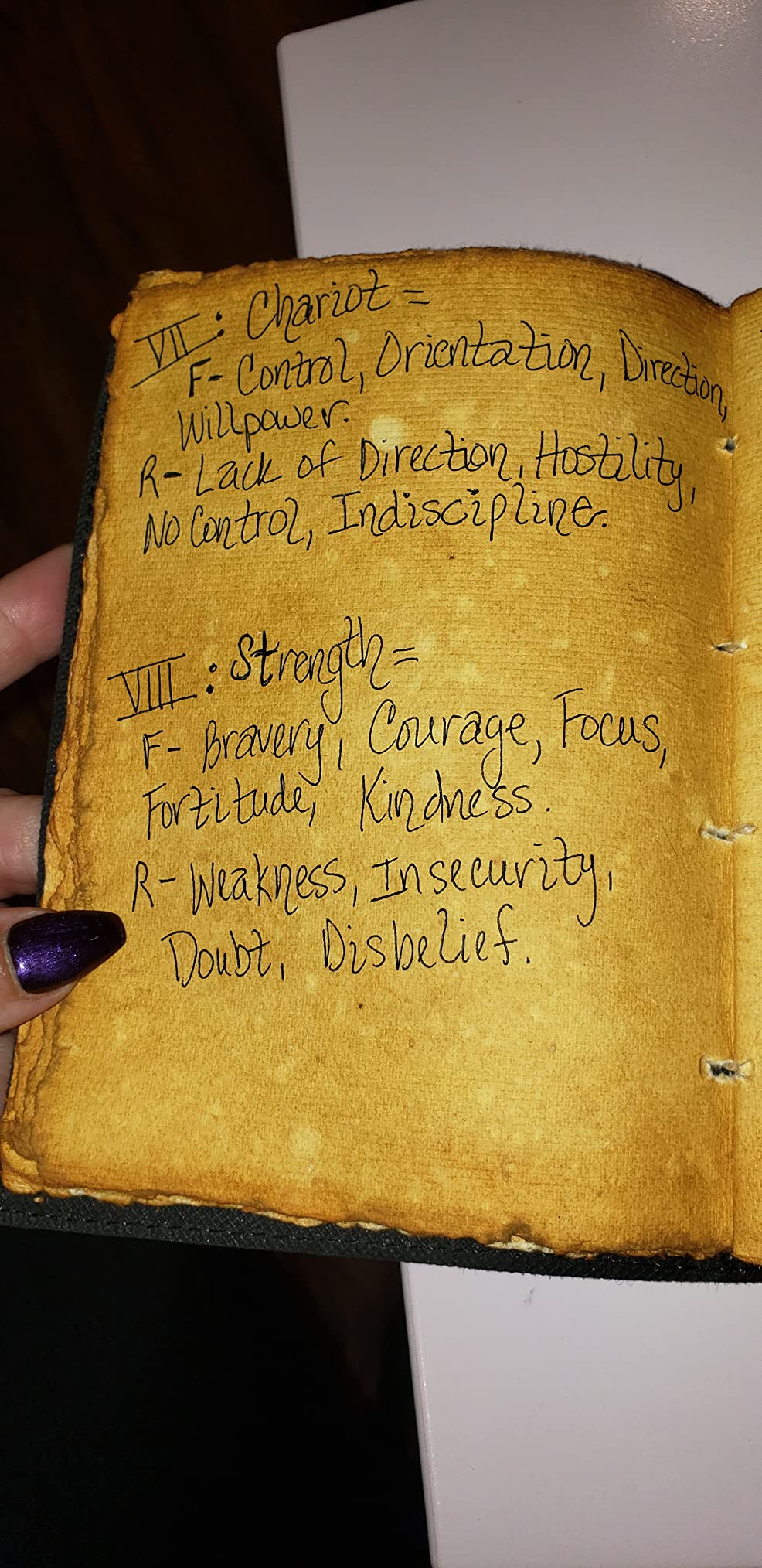 Vintage Leather Journal Semi Precious Witch Stone Triple Moon Design-Lock Closure, 200 Antique Deckle Edge Blank Paper-Book of Shadows, Grimoire Journal, Witch Journal for Men and Women (7x5 Inch, Black) customer photo 1