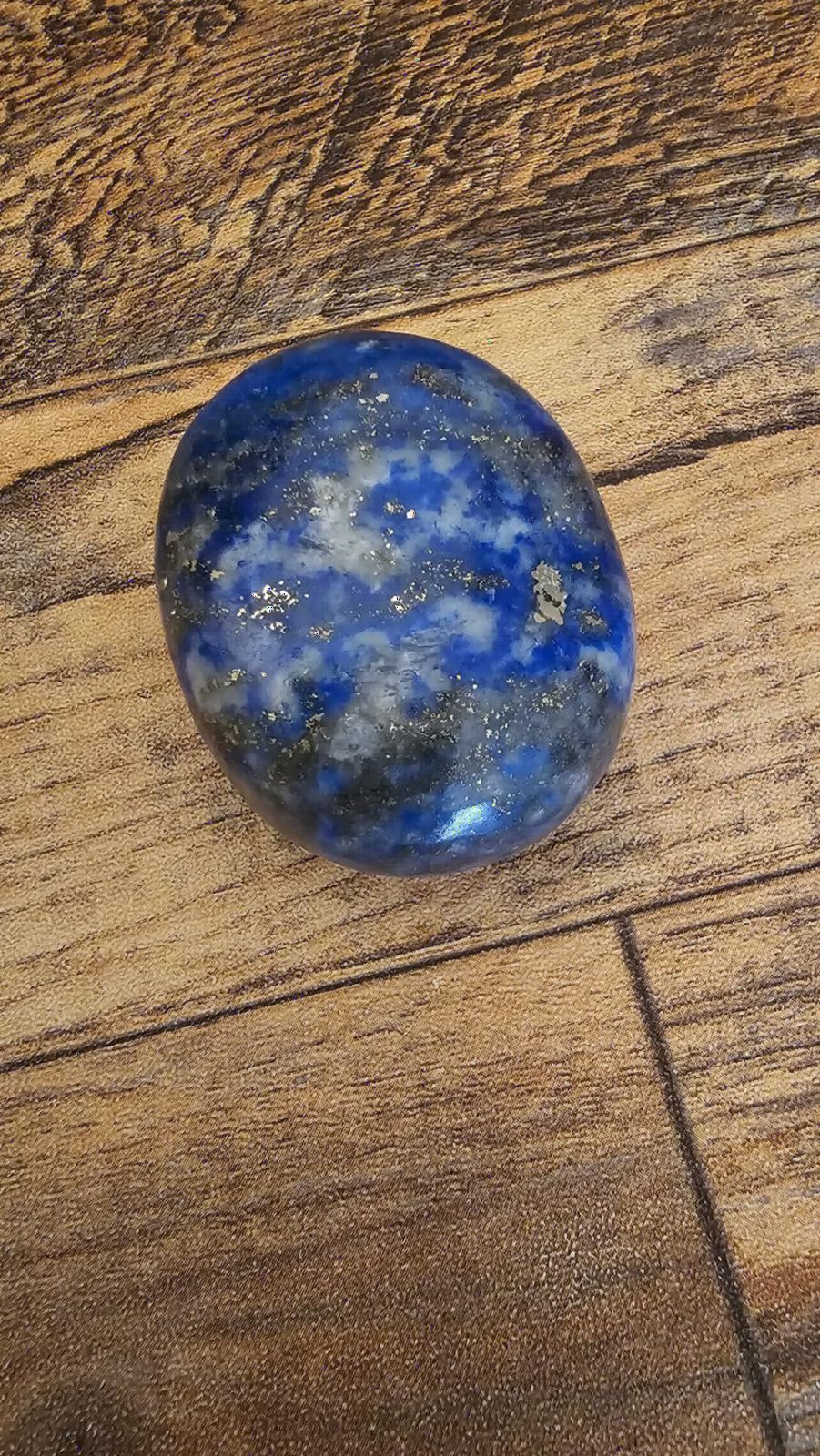 Lapis Lazuli Crystal Palm Stone, 45-50mm Large Meditation Healing Crystal | Natural Healing Stone for Good Luck, Positive Energy, Relaxation and Stress Relief - Gifts for Men Women customer photo 1