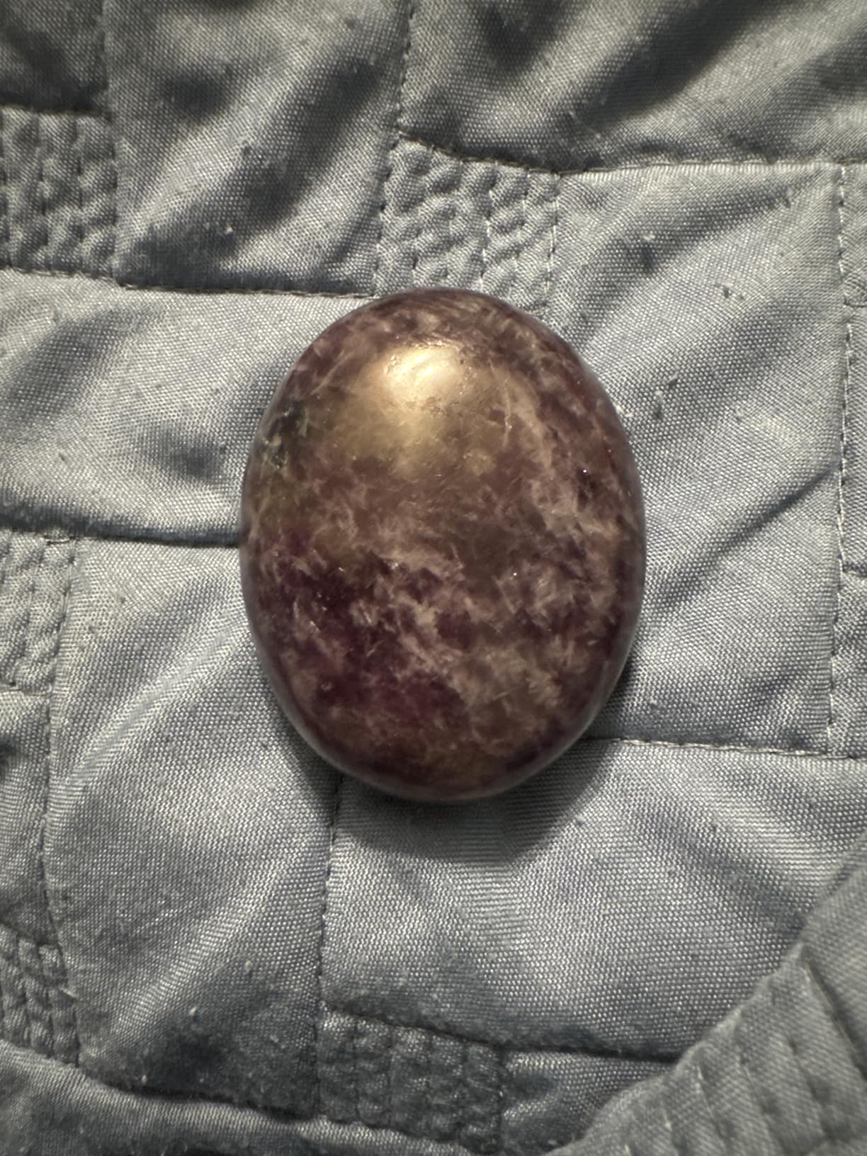 Lepidolite Crystal Palm Stone, 45-50mm Large Meditation Healing Crystal | Natural Healing Stone for Good Luck, Positive Energy, Relaxation and Stress Relief - Gifts for Men Women customer photo 1
