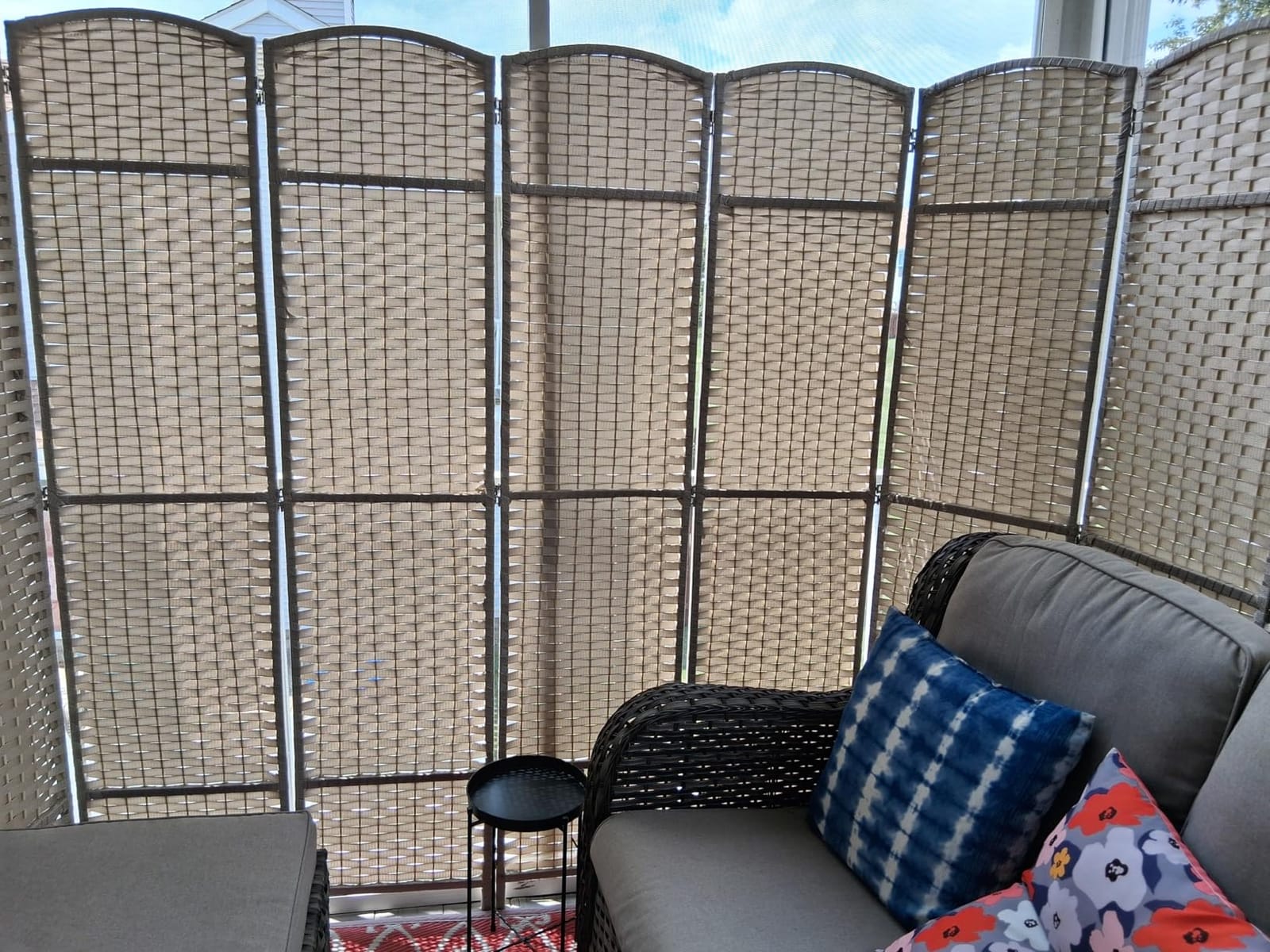 Sorbus 8 Panel Room Divider 6 ft. Tall - Privacy Screen, Extra Wide Double Hinged Panels, Mesh Hand-Woven Design customer photo 2