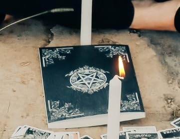 Book Of Shadows: Blank Dotted Journal | Empty Grimoire Notebook | 150 Pages, Large Format | Beautiful Decorated Interior | Pentagram Cover | Witch Wiccan Supplies and Tools Spellbook customer photo 2