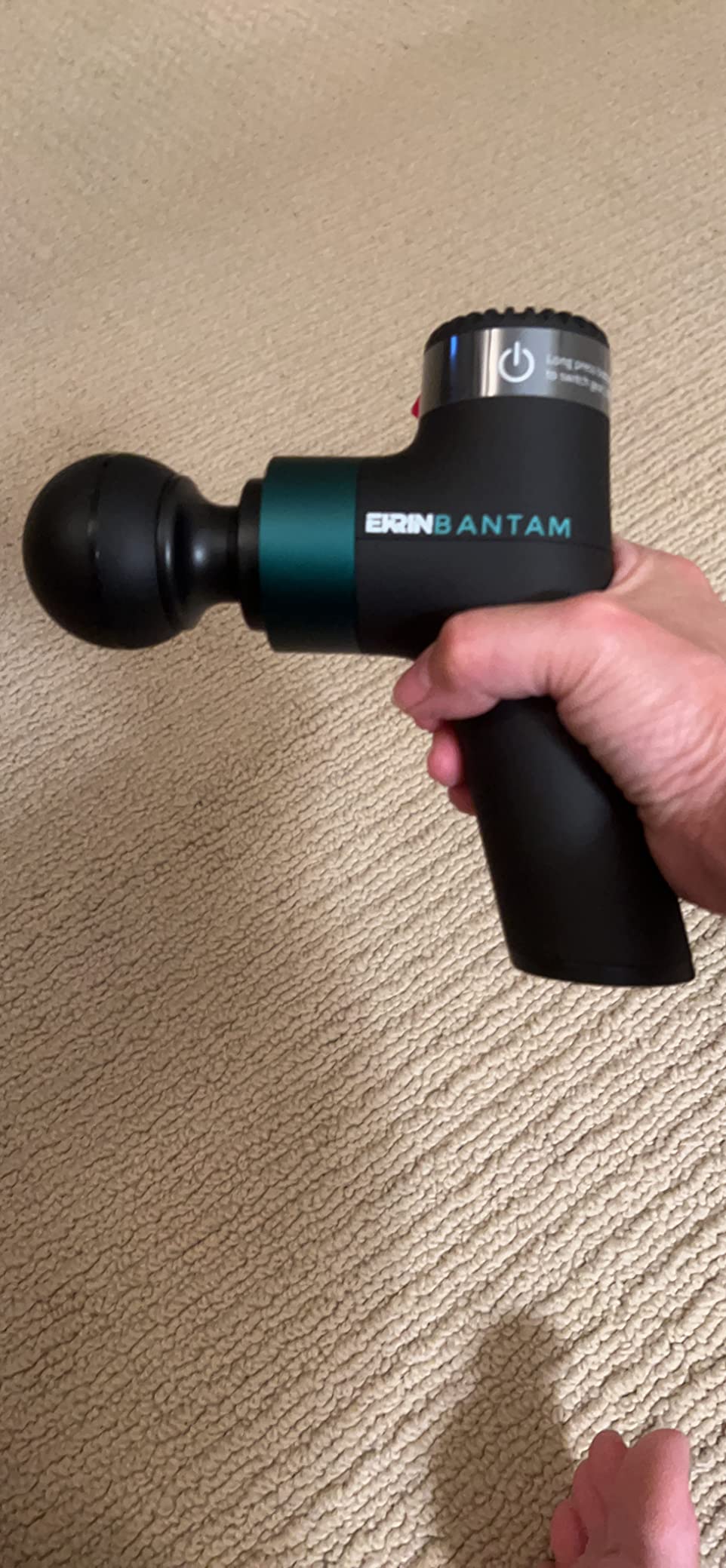 Bantam Mini Massage Gun - Compact Deep Tissue Muscle Massager with Adjustable Speeds & 4 Attachments - Long Battery Life, Lightweight, Travel Friendly customer photo 2
