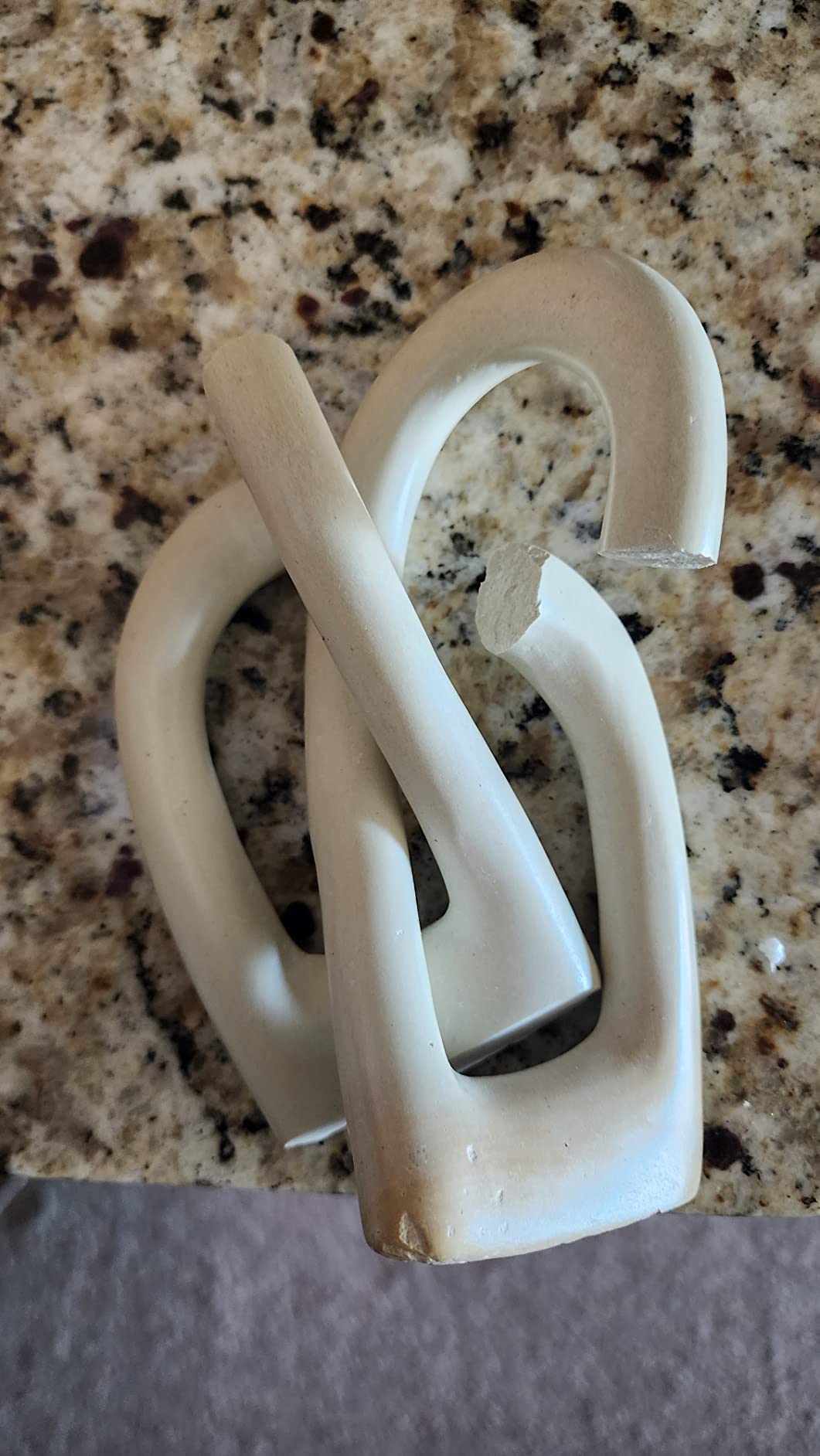 Continuous Looped Entwined Love Knot Sculpture Unique Modern Contemporary Décor Hand-Crafted Soapstone Artisans of Kenya Genuine Human Hands Precious Gift (6 Inch, Natural) customer photo 1