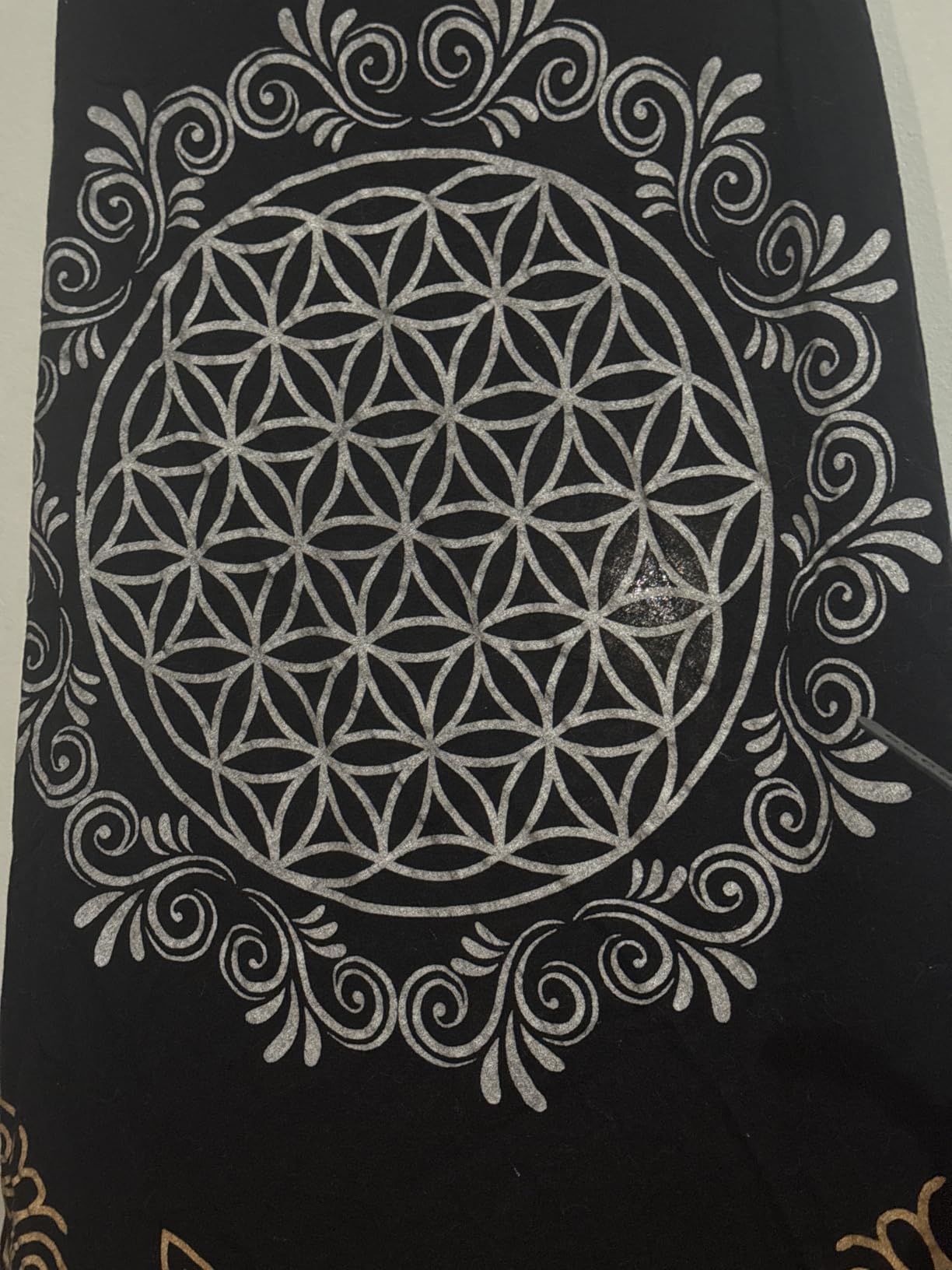 Indian Consigners Altar Cloth Flower of Life Witchcraft Altars Tarot Spread Wiccan Spiritual sacred cloth (Flower of Life) customer photo 1