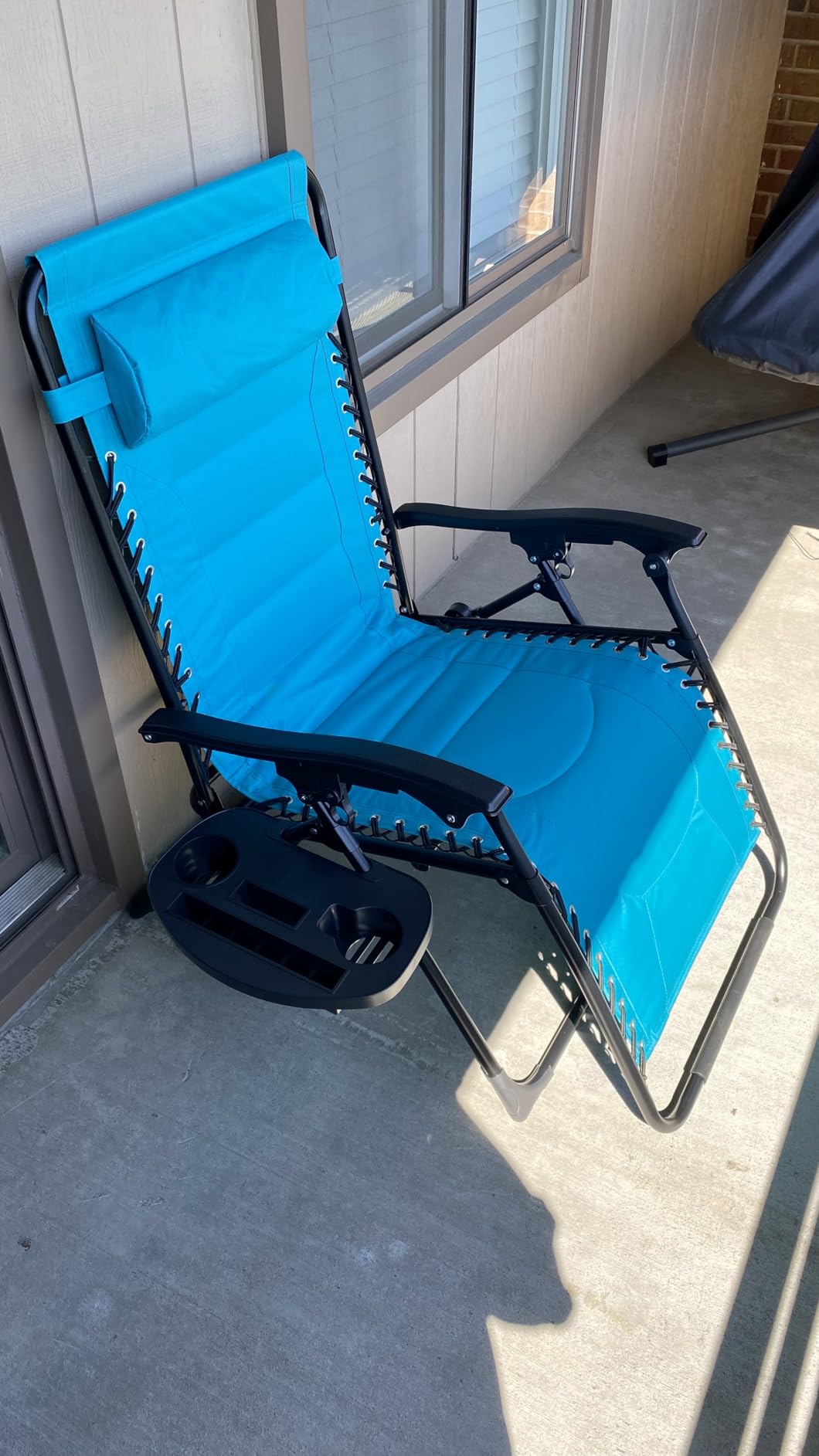 Best Choice Products Oversized Padded Zero Gravity Chair Recliner | Black/Gray w/ Pillow and Cup Holder Tray, Foldable Lounge Chair with Adjustable Reclining Positions for Patio & Deck customer photo 1