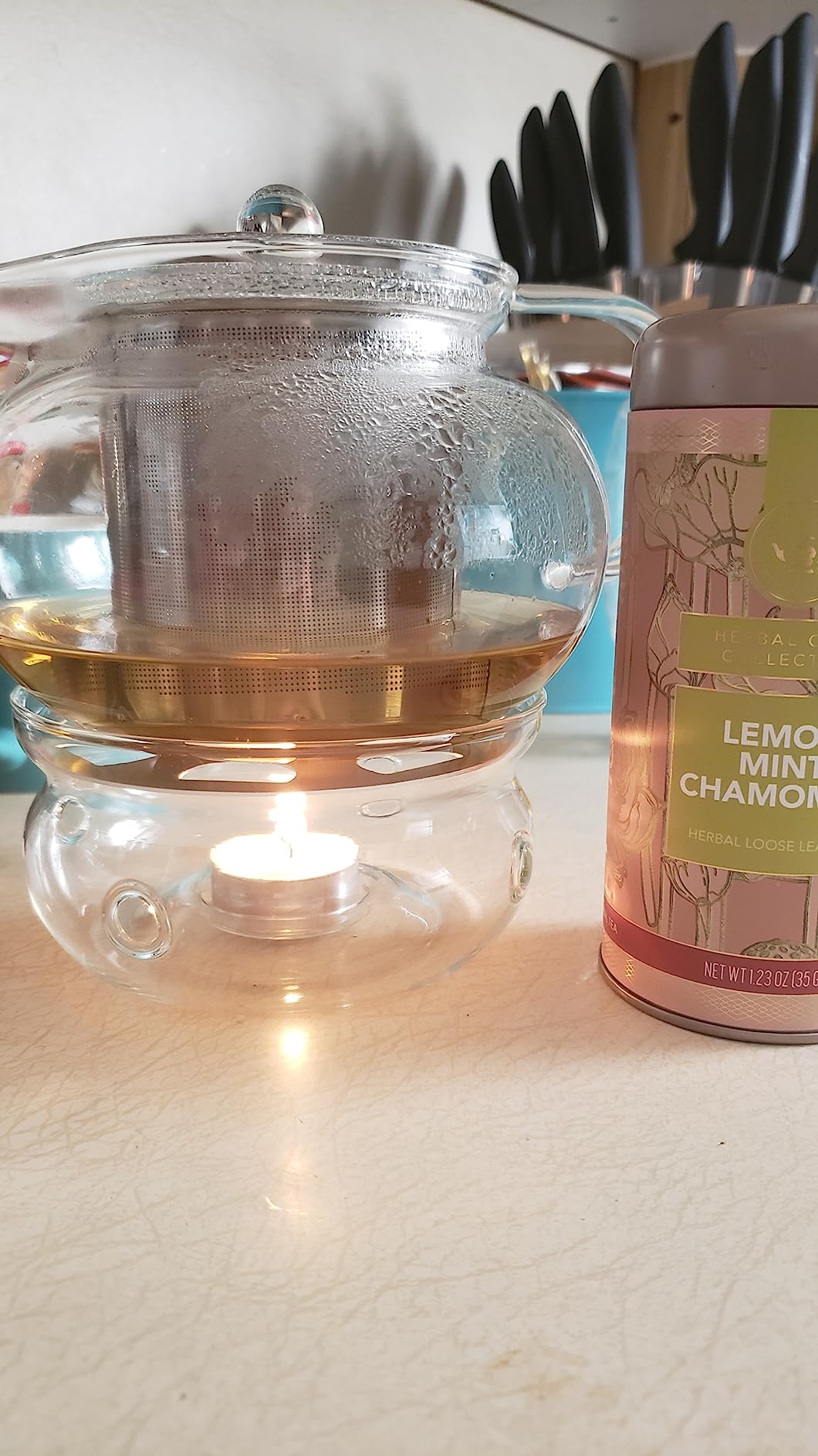 Teabloom Kyoto 2-in-1 Tea Kettle and Tea Maker - Glass Teapot with Removable Loose Tea Infuser - Tea Connoisseur's Choice customer photo 2