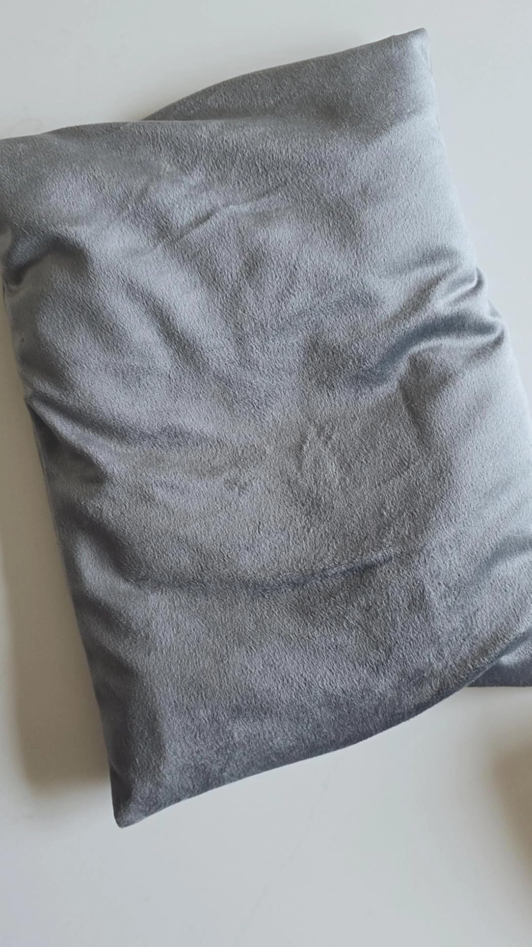 MORLIDEN Microwavable Heated Neck Wrap Warmer and Shoulder Weighted Heating Pad Microwave for Hot and Cold Compress - Dark Gray customer photo 2