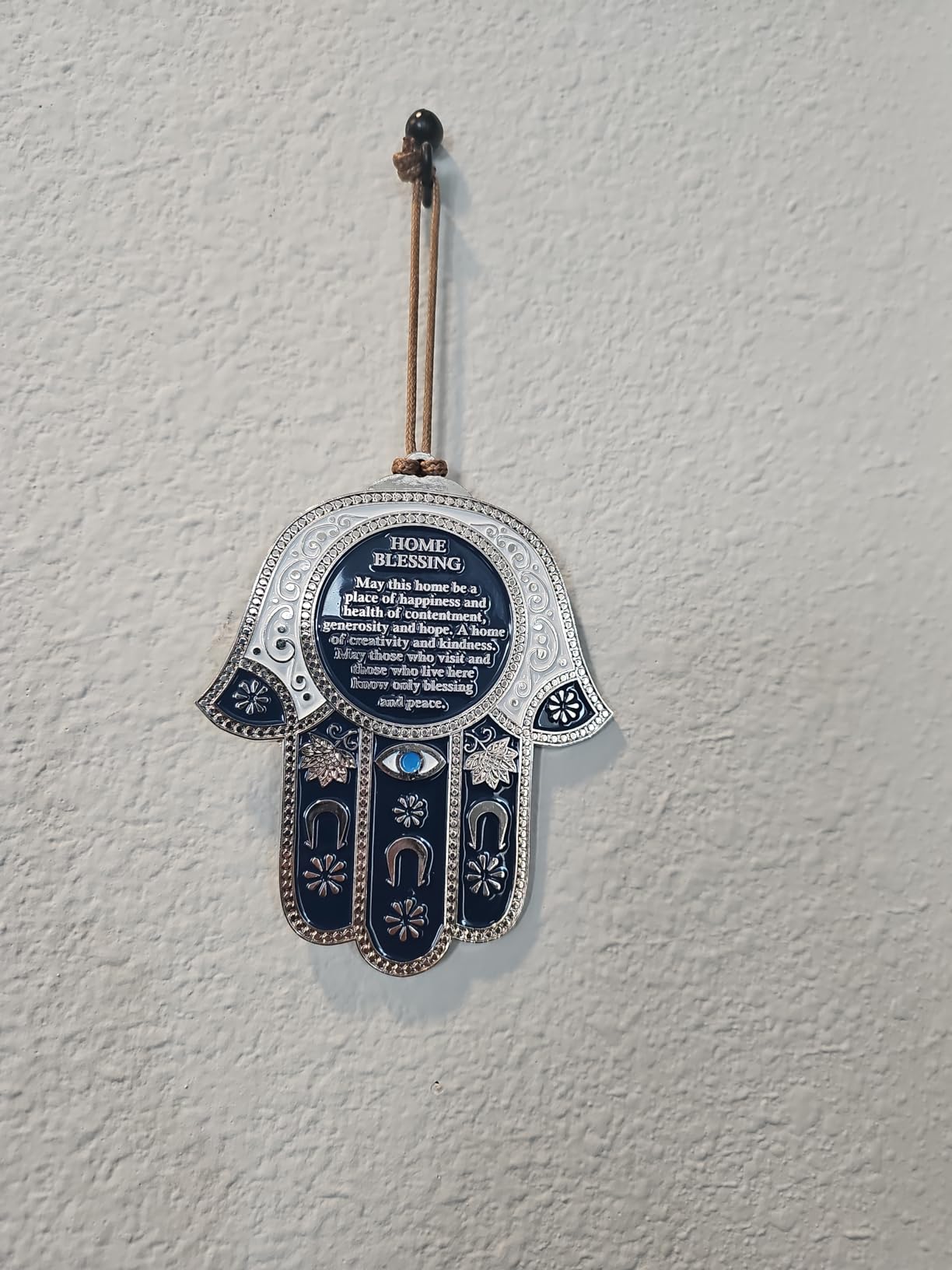 Hamsa Wall Decor Red/Blue Evil Eye Charm Protection Amulet Home/Business Good Luck Charms in English/Hebrew Blessings customer photo 2