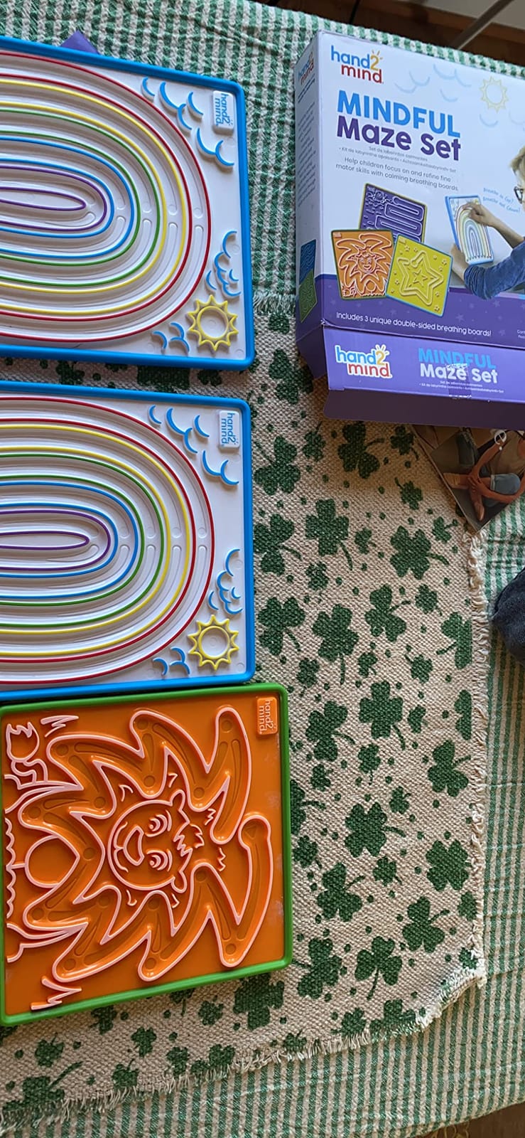 hand2mind Mindful Maze Boards, Tactile Sensory Toys for Toddlers, Calm Down Corner Supplies, Mindfulness for Kids, Occupational Therapy Toys, Quiet Fidgets for Classroom, Sensory Activity Board customer photo 2