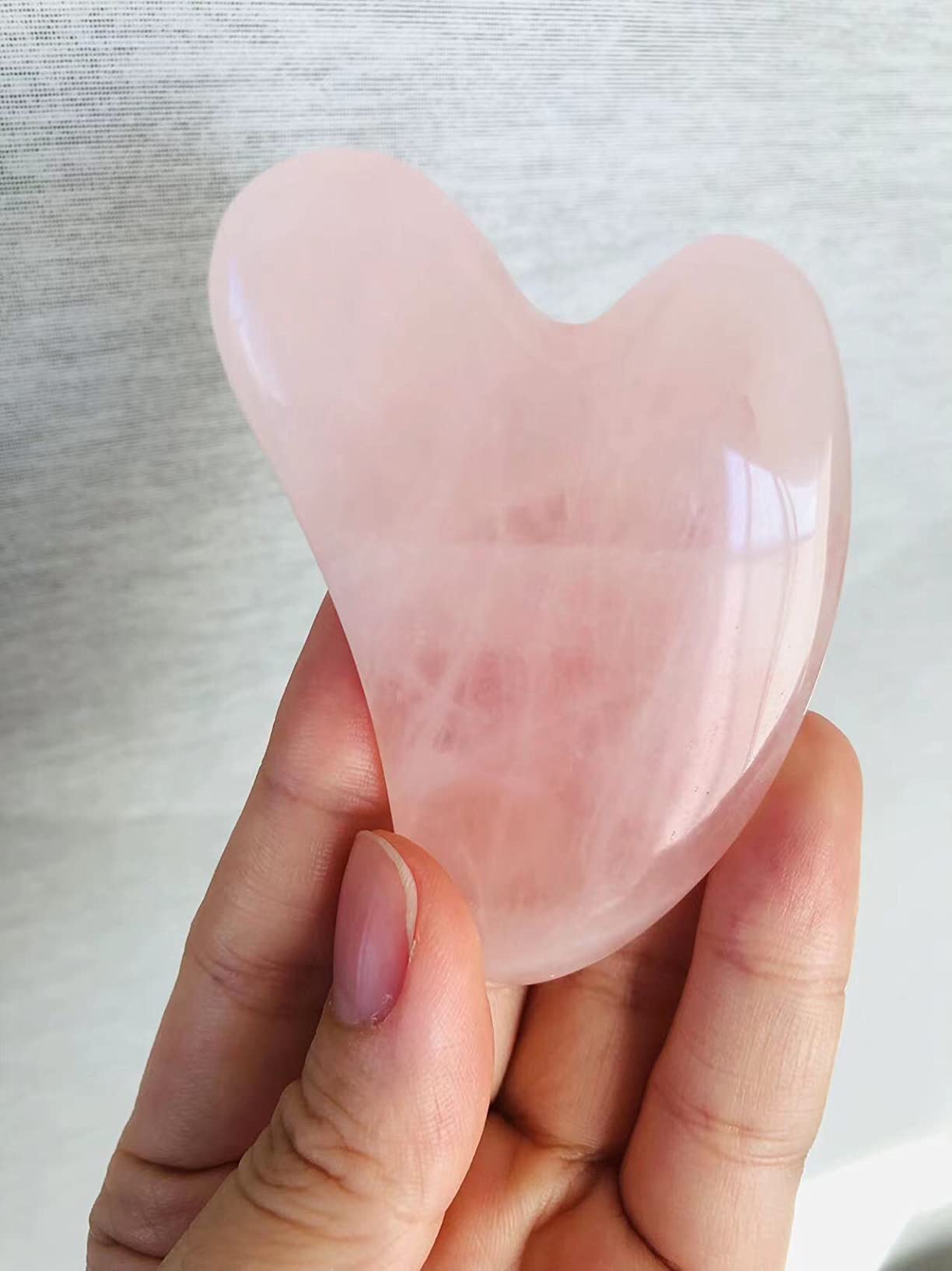 Kate Eve Rose Quartz Face Roller and Gua Sha Set, 100% Natural Brazilian Rose Quartz Facial Massage Tools, Luxury Skincare Gift Box customer photo 2
