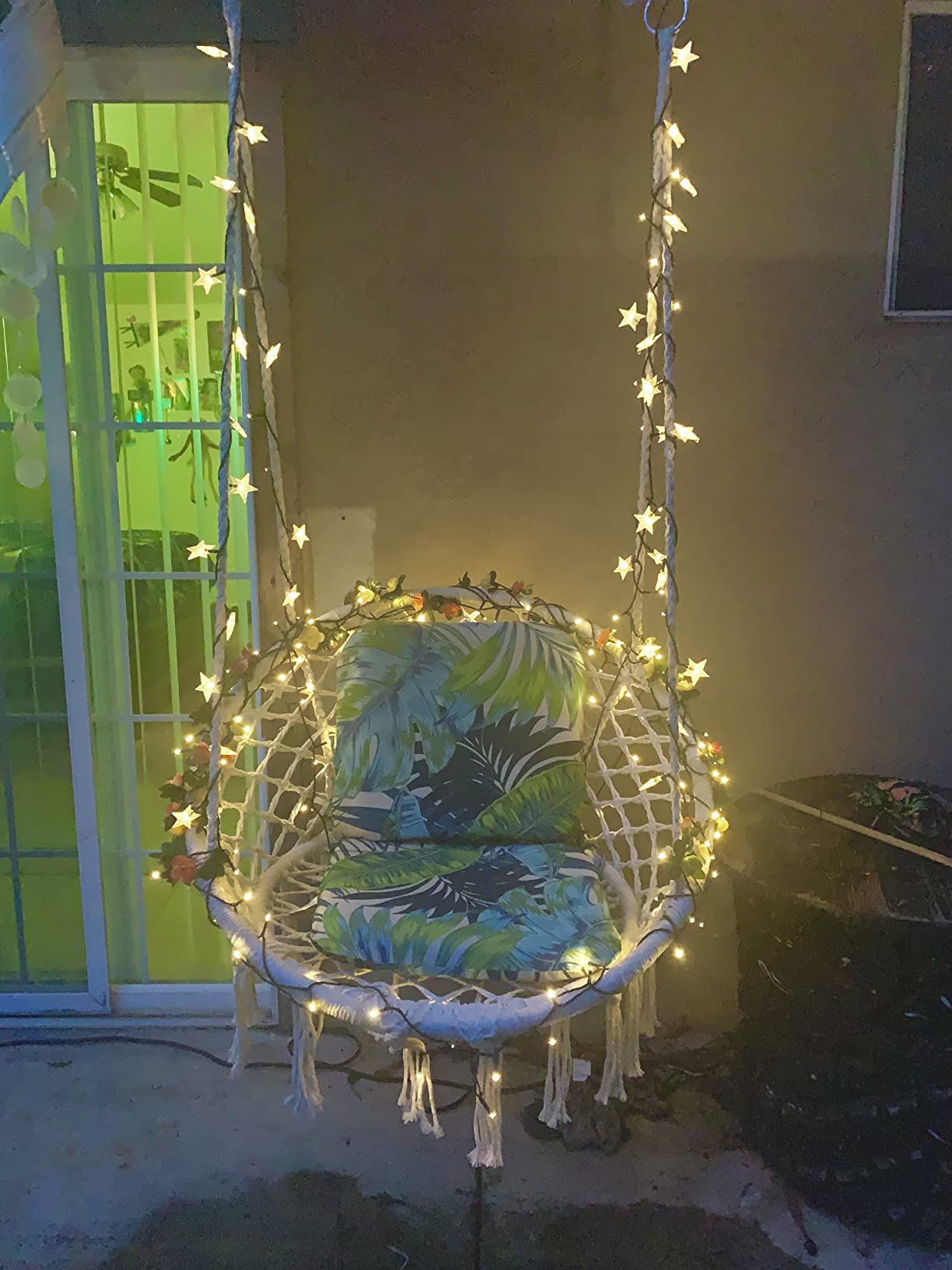 Rev9 Hammock Swing Chair, Cotton Rope Handwoven Hanging Chair 330 Pounds Capacity, Macrame Tassels Hammock Swing for C-Hammock Stand, Living Room, Yard, Garden, Balcony customer photo 1