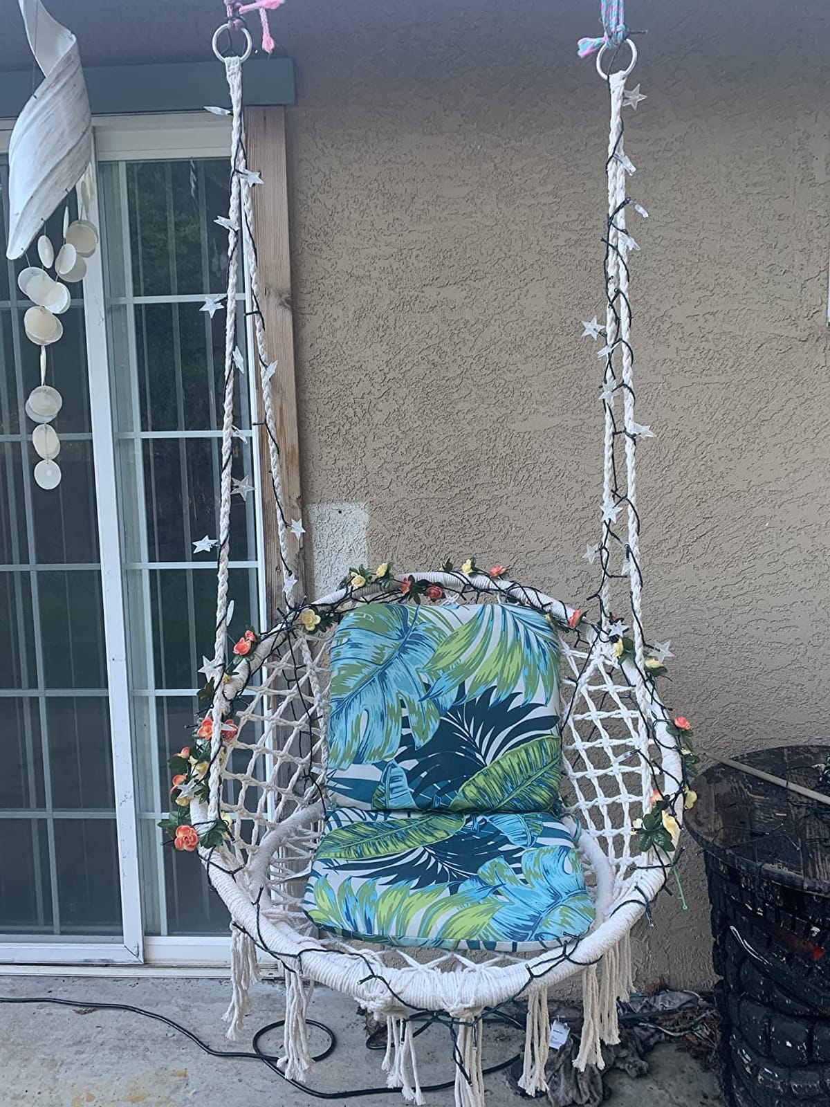 Rev9 Hammock Swing Chair, Cotton Rope Handwoven Hanging Chair 330 Pounds Capacity, Macrame Tassels Hammock Swing for C-Hammock Stand, Living Room, Yard, Garden, Balcony customer photo 2