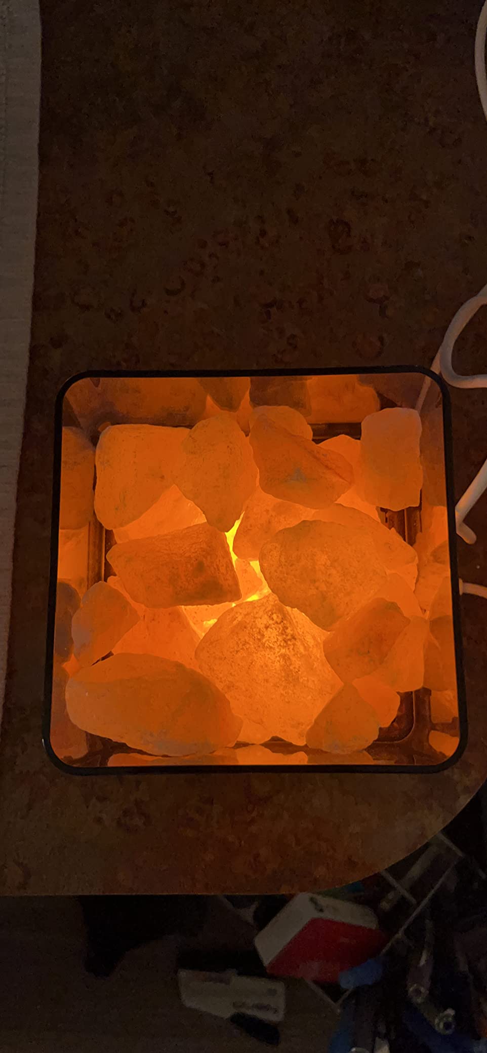 Touch Himalayan Salt Lamp with Smart Heating Essential Oil System, 6-Way Dimmable Mini USB LED Pink Natural Salt Rock Night Lamp for Home Decor Zen Gifts Salt Therapy Yoga Spa Meditation customer photo 1