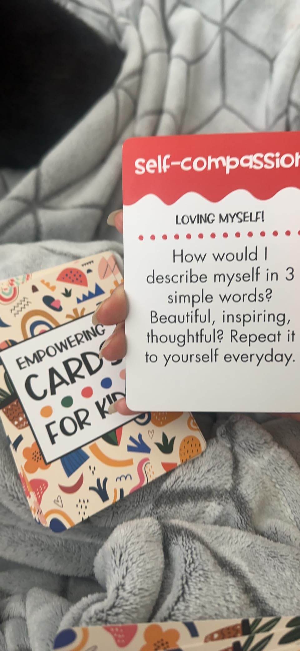 Empowering Cards for Kids - Teaches Mindfulness, Affirmations, Self Esteem, Relaxation & More customer photo 2