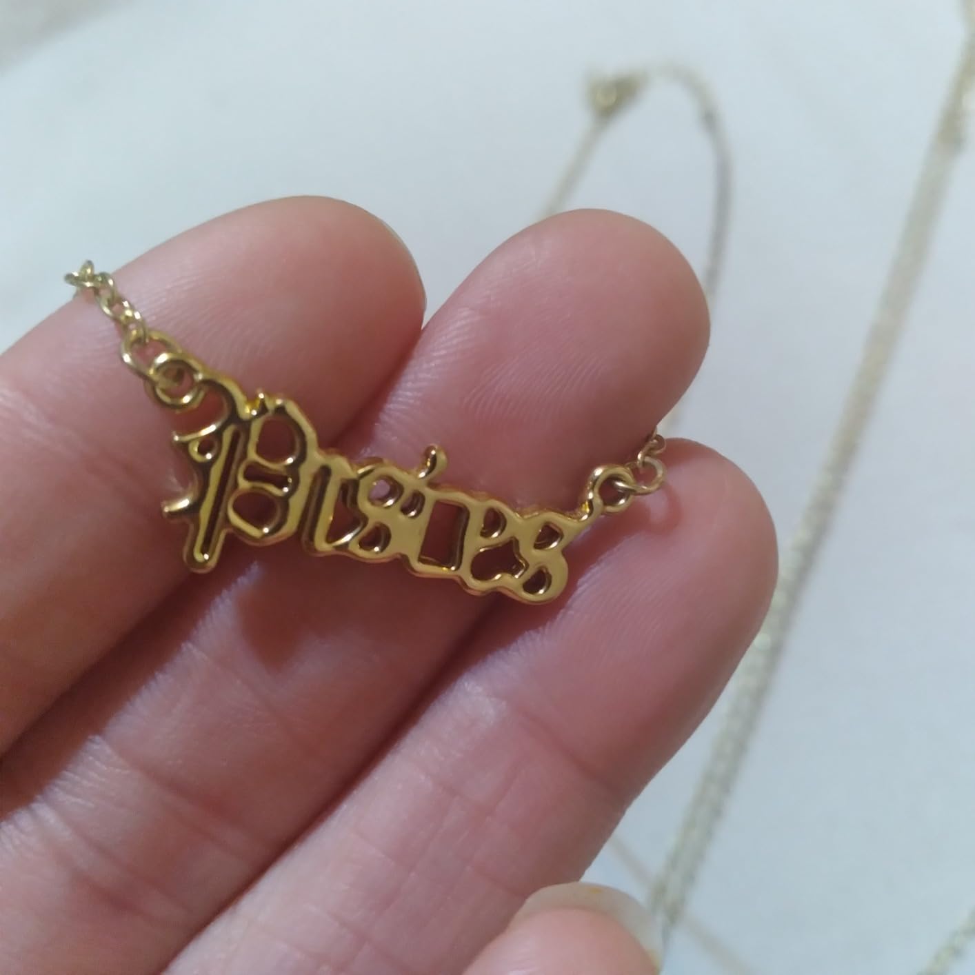 3Pcs Constellation Zodiac Layer Necklaces for Women Girls, Retro 14K Gold Plated 12 Constellation Pendant Necklace Exquisite Letter Horoscope Old English Zodiac Sign Jewelry Birthday Gift customer photo 1