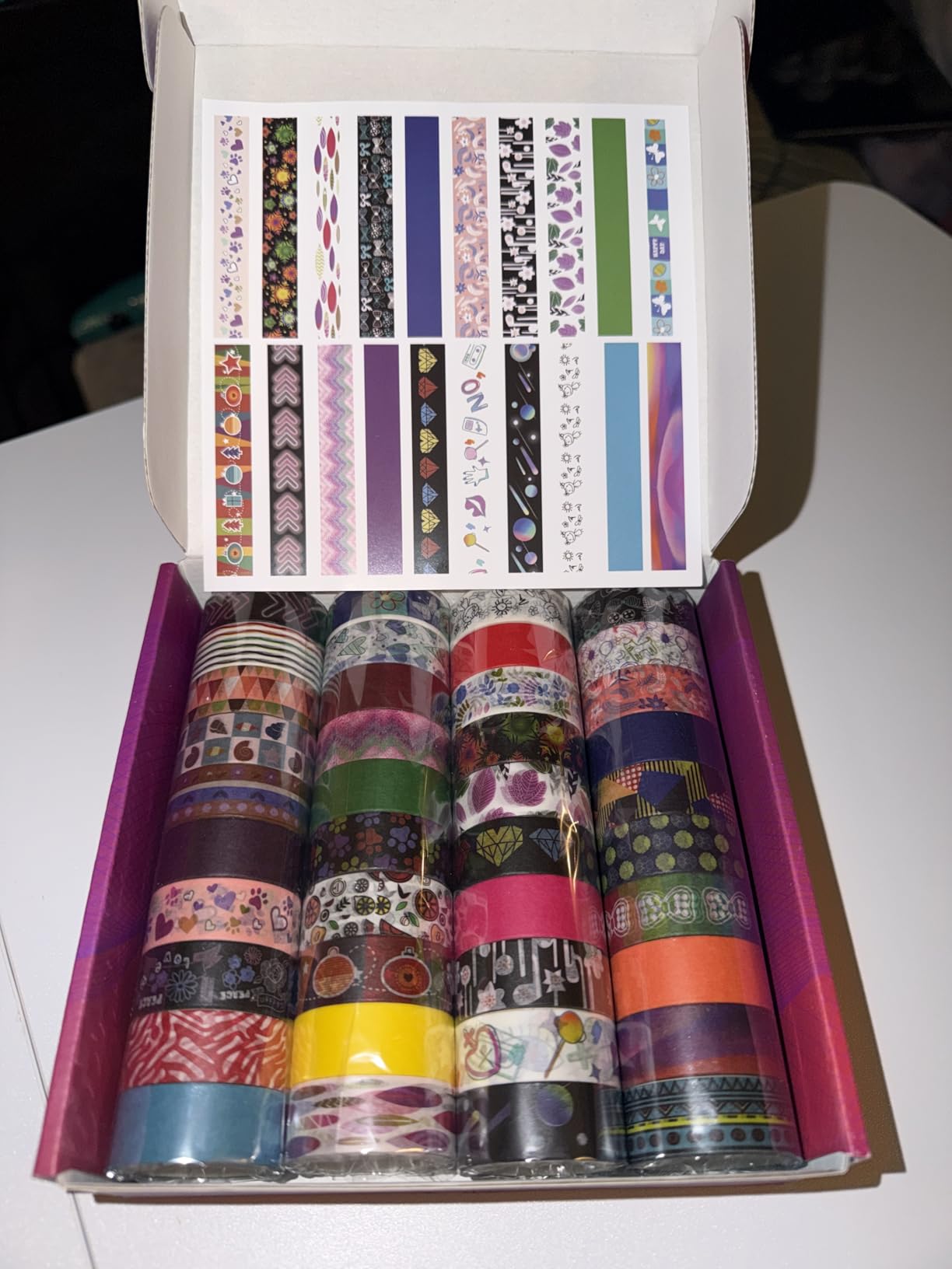 KUNMINGER 40 Rolls Washi Tape Set - 15 mm Wide Colored Decorative Tape for DIY Crafts, Junk Journal Supplies, Scrapbooking Supplies, Bullet Journals, Planners, Party Decorations customer photo 2