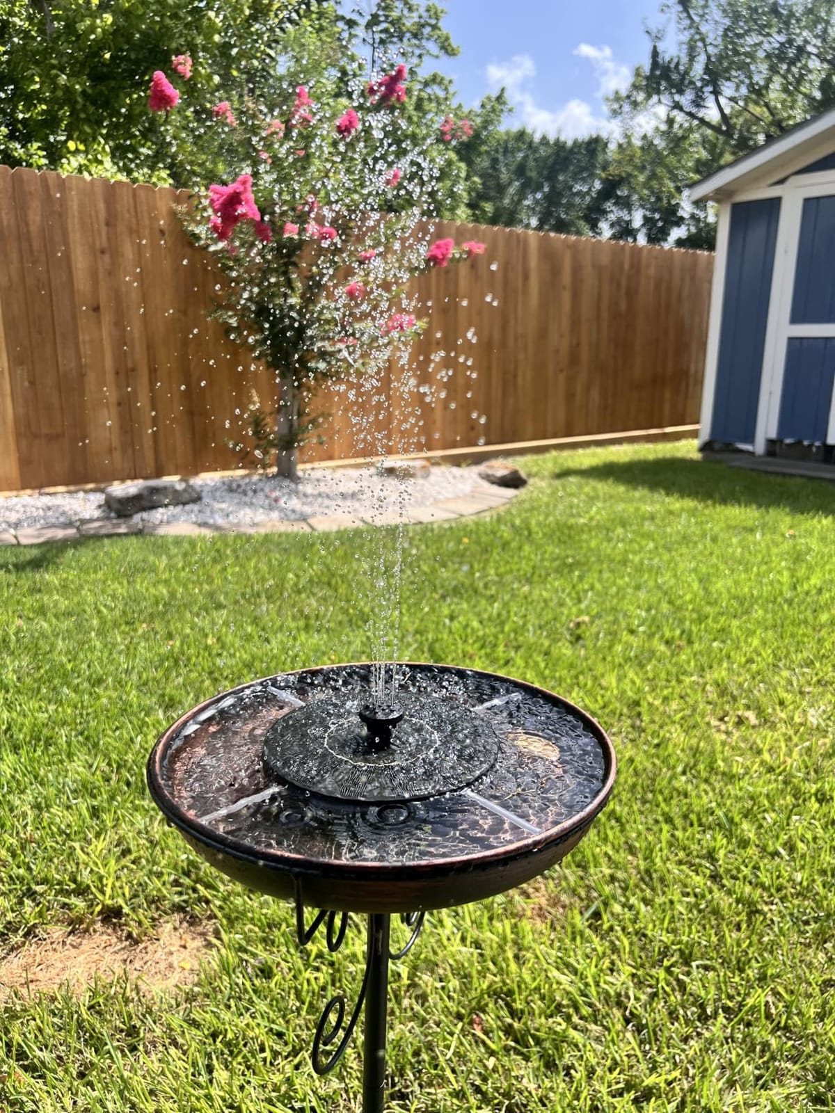 Solar Fountain Water Pump for Bird Bath, Floating Solar Powered Water Fountain Pump for Bird Bath, Garden, Pond, Pool, Outdoor (1.4W) customer photo 2