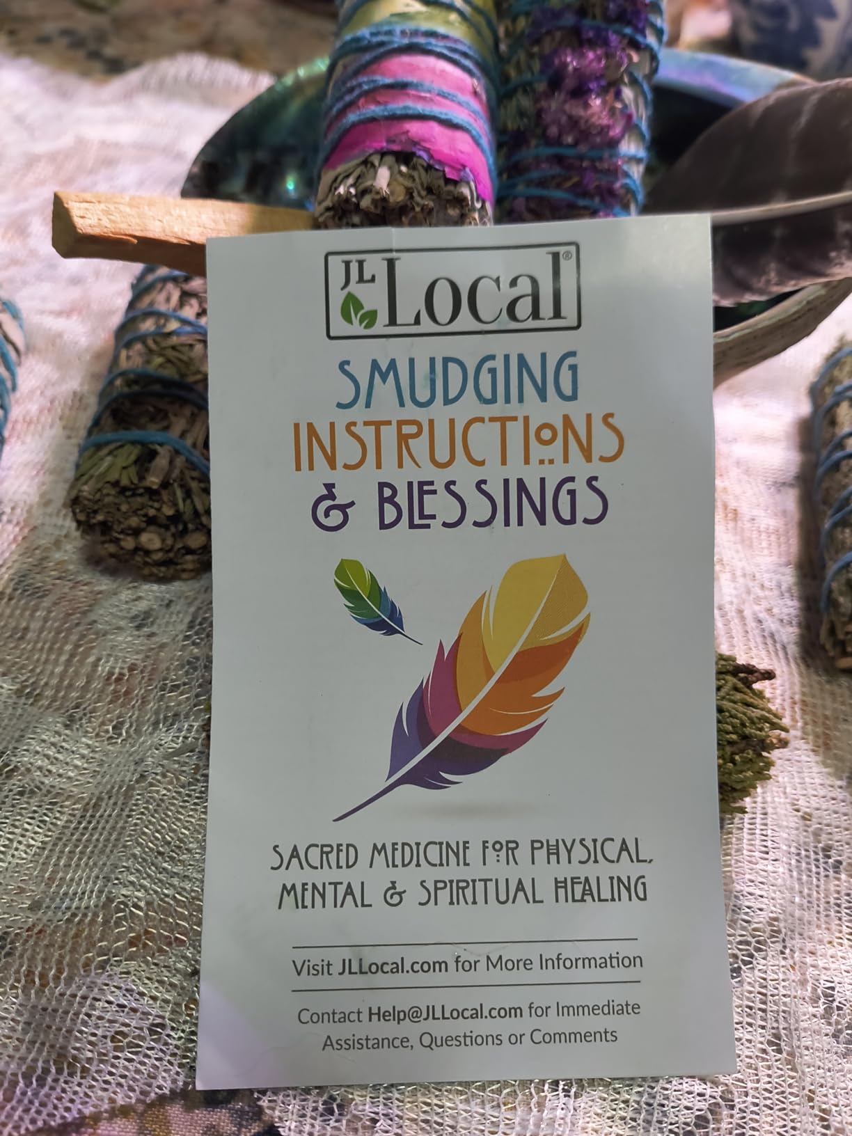 10 Sage Smudge Kit | Flower Sage, White Sage, Blue Sage, Yerba Santa, Cedar, Juniper & Palo Santo Smudge Sticks, Abalone Shell customer photo 1