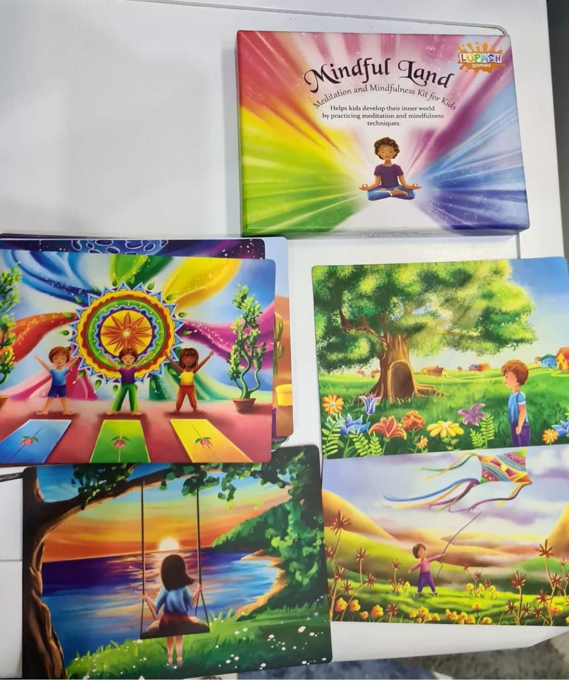 Mindful Land Mindfulness Cards for Kids - Calm, Sleep & Stress Relief Games | Designed by a therapist, Inspired by CBT, Guided meditation & positive affirmations, Calm & stress relief, Screen-free Ages 6 customer photo 1