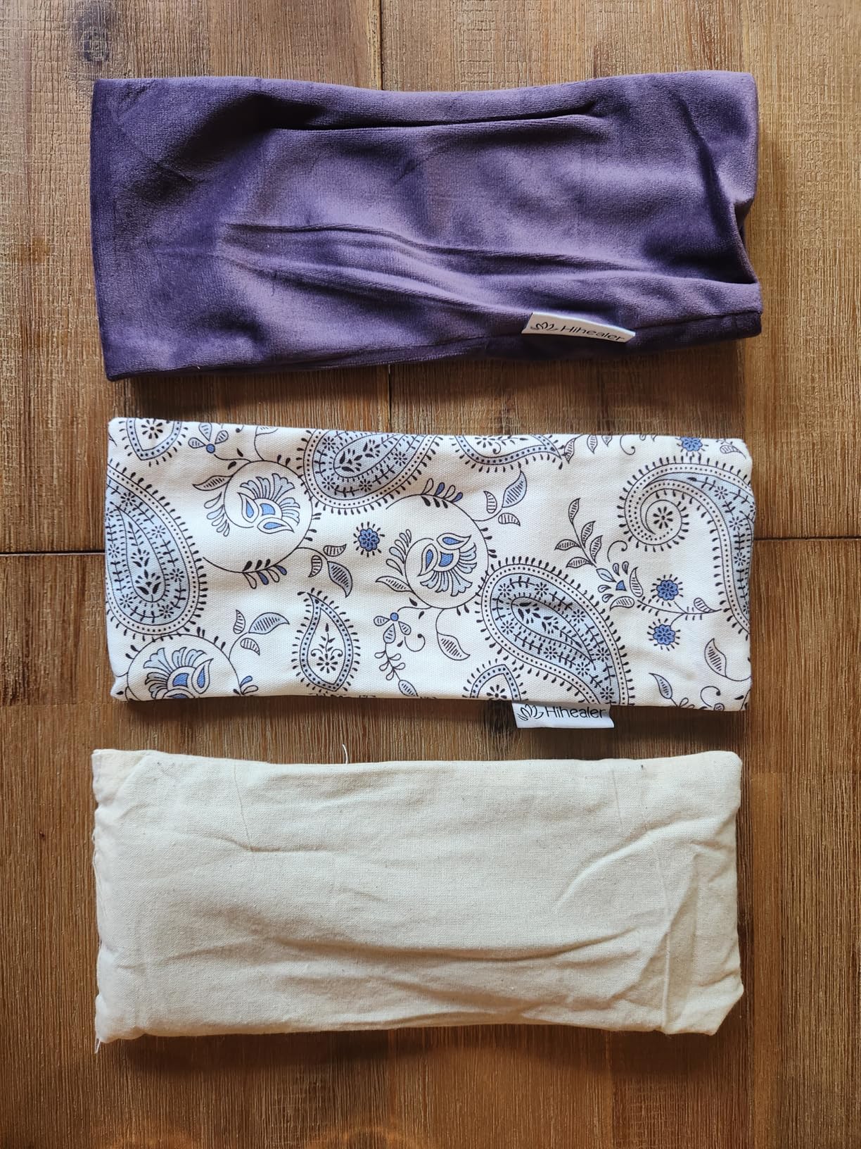 Lavender Eye Pillow for Relaxation, Yoga, Sleep - Weighted Eye Mask for Headache, Sinus, Aromatherapy Moist Heat Compress, Meditation Accessory, Relaxation Gift for Women (Purple) customer photo 1