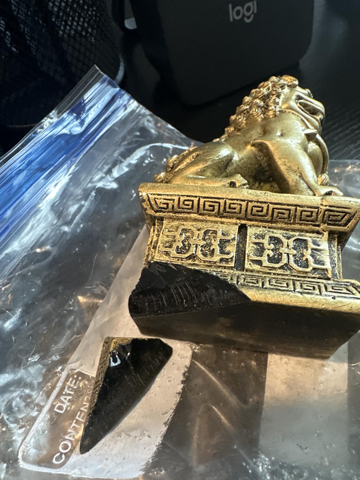 Foo Dogs Guardian Lion Statues - Pair of Fengshui Fu Dogs Figurine | Housewarming Congratulatory to Ward Off Evil Energy Tabletop Decor Statue customer photo 2