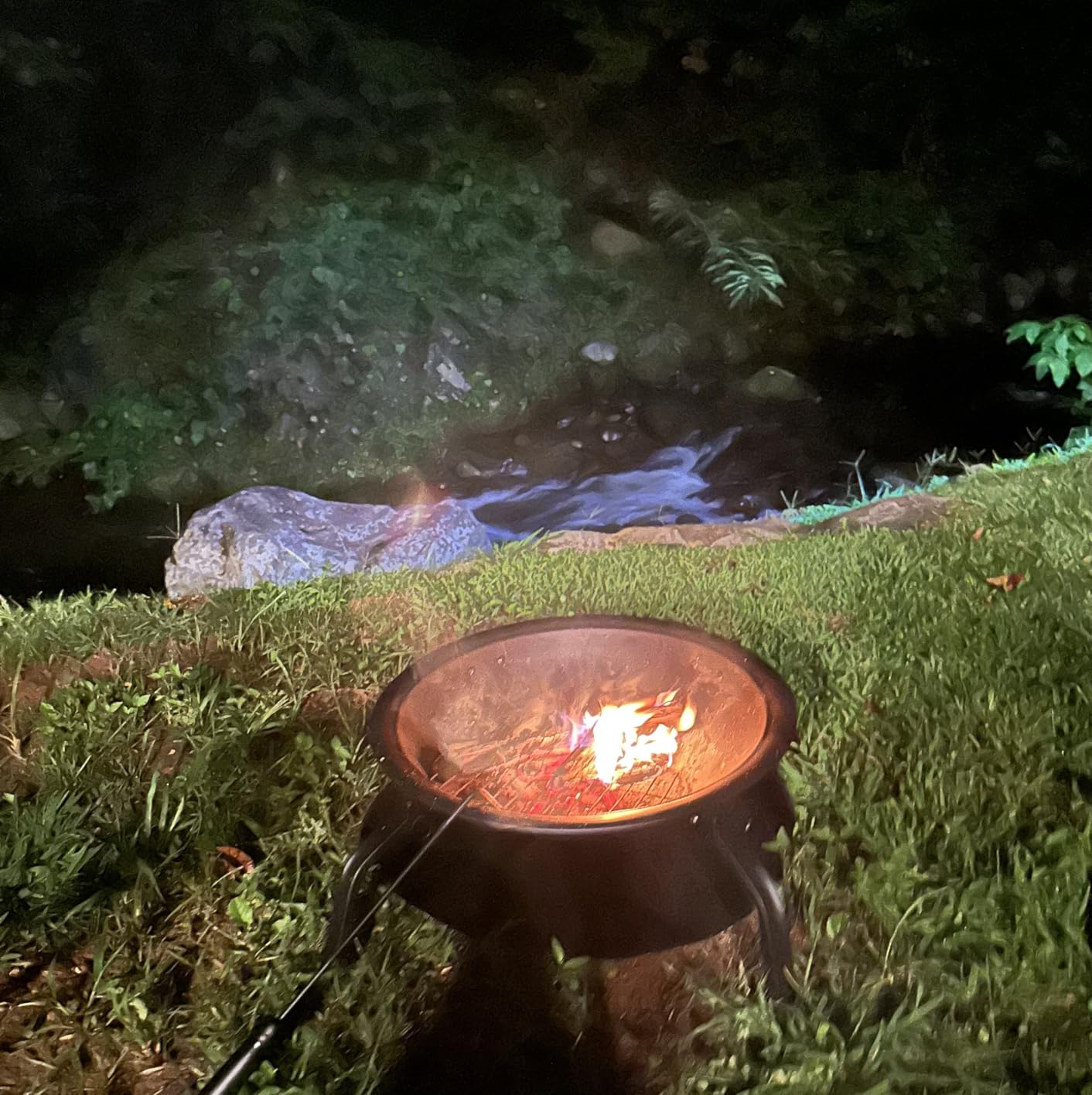 Yaheetech 21inch Fire Pit Portable Folding Steel Fire Bowl Garden Treasures Fire Pit for Outside Fireplace with Carrying Bag, Spark Screen, BBQ Grill & Log Grate for Patio Backyard Camping Bonfire customer photo 1
