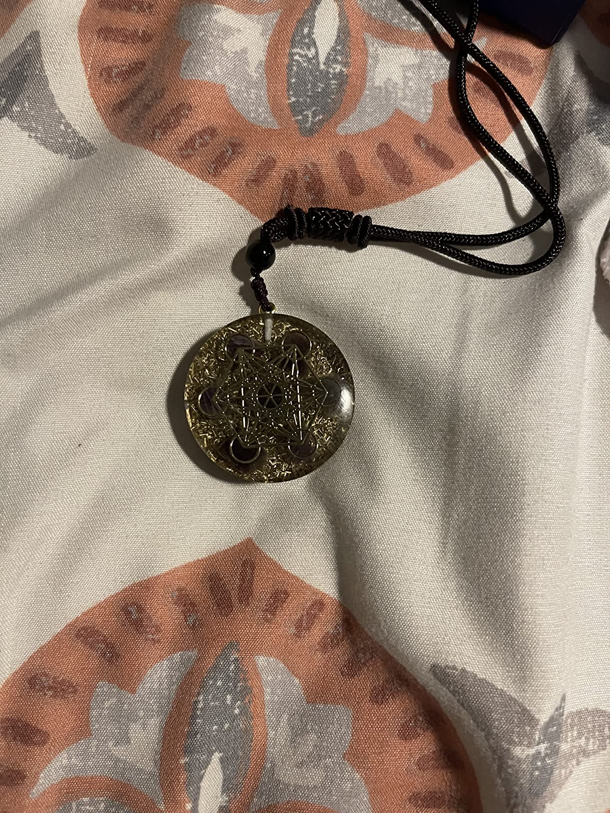 Day Day Up Metatron's Cube Orgonite Pendant Resin Necklace | Energy Orgone, 26.38