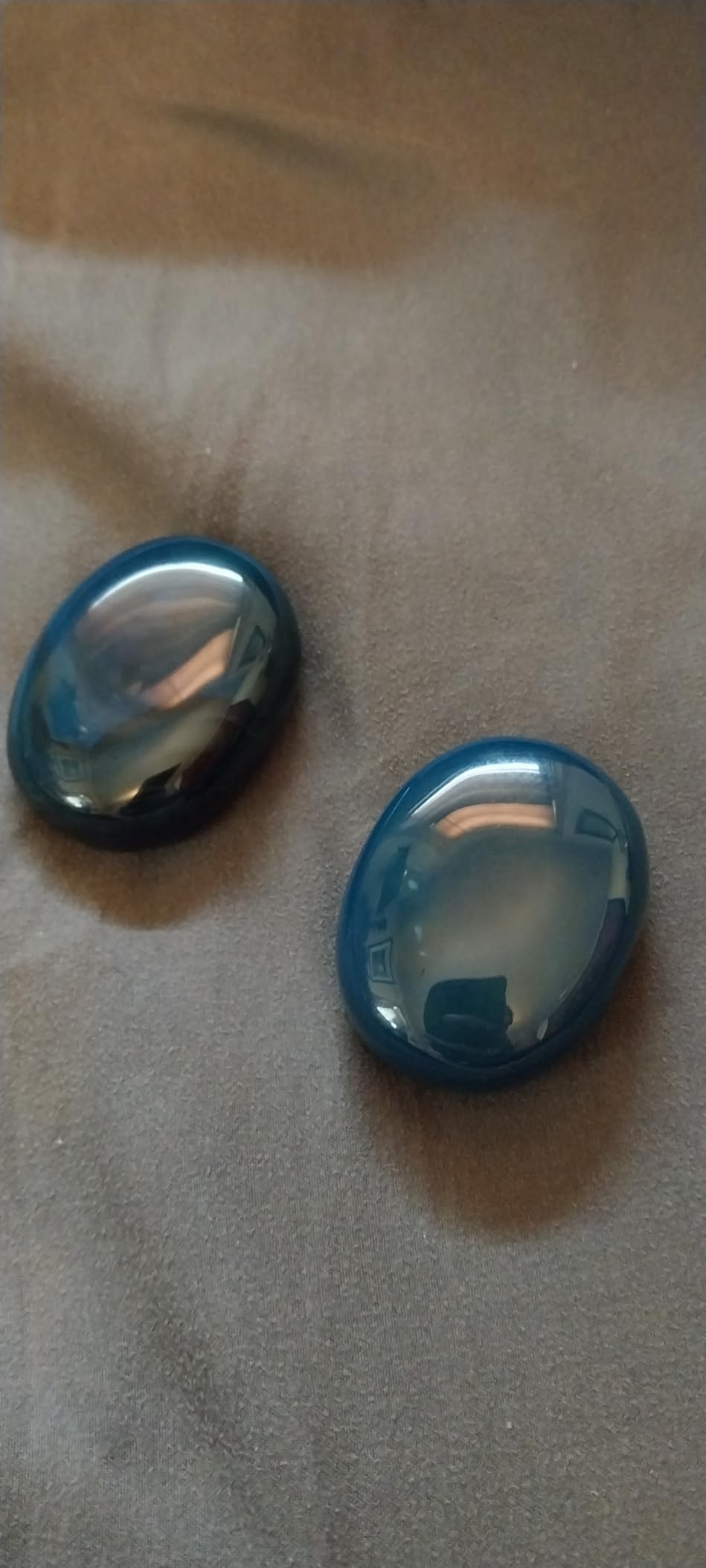 Angelite Crystal Palm Stone, 45-50mm Large Meditation Healing Crystal | Natural Healing Stone for Good Luck, Positive Energy, Relaxation and Stress Relief - Gifts for Men Women customer photo 2