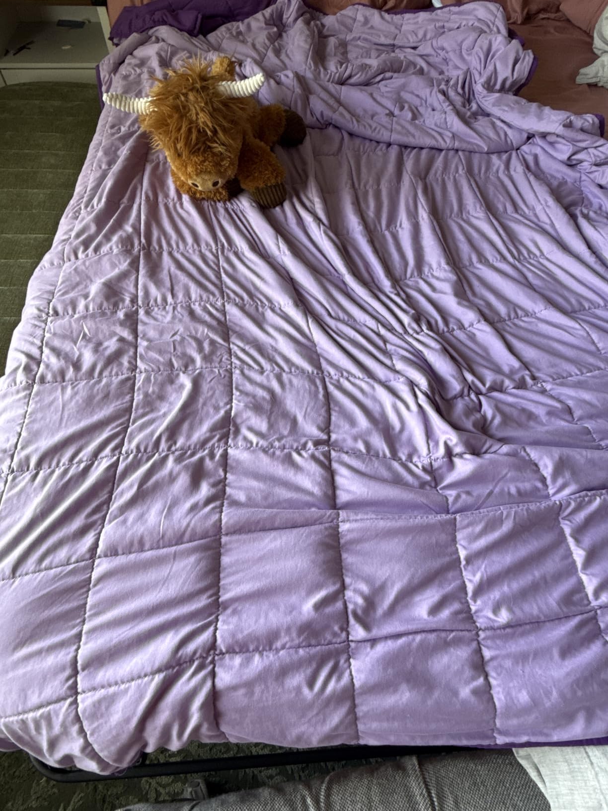 yescool Weighted Blanket for Adults (20 lbs, 60in x 80in, Grey) Cooling Heavy Blanket for Sleeping Perfect for 190-210 lbs, Queen Size Breathable Blanket with Premium Glass Bead, Machine Washable customer photo 2