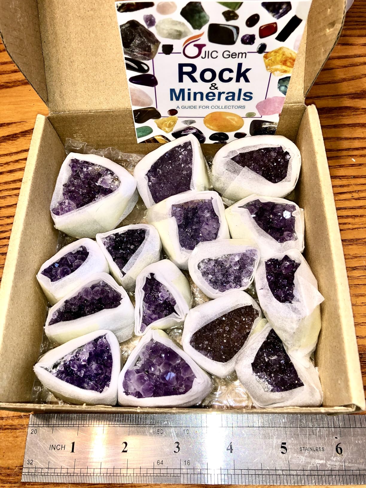 JIC Gem Amethyst Clusters Natural Raw Amethyst Geode Rock Healing Crystals Cluster Witchcraft Gemstone Specimen customer photo 2