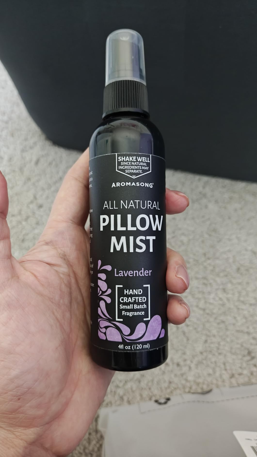 Aromasong Lavender Pillow Spray for Sleeping - All Natural Calming Linen & Bedtime Sleep Mist for Deep Sleep customer photo 1