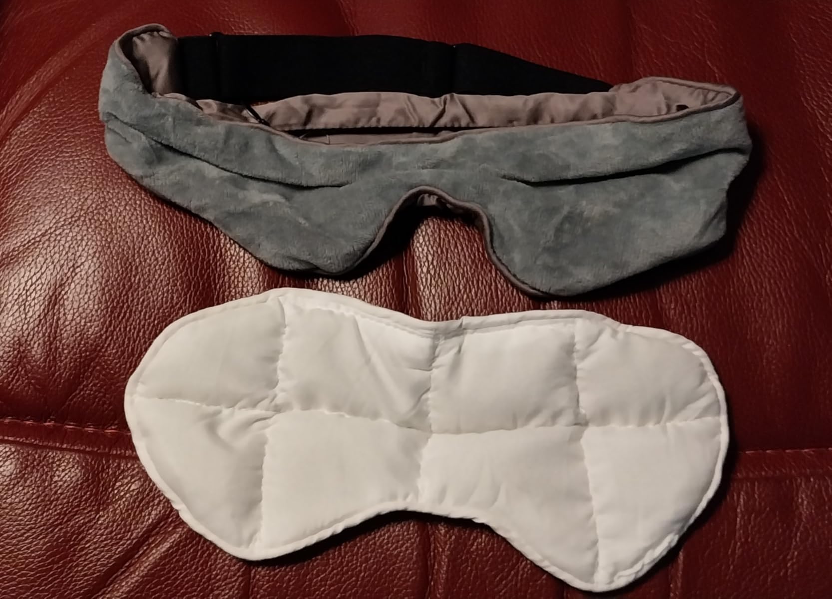 Mr. Sandman Weighted Eye Mask for Sleeping, Blackout Sleep Mask, Reversible Cool & Cozy Compress for Dry Eyes, Headache Migraine Relief, Eye Cover for Travel, Gifts for Women & Men, 0.5 lb, Grey customer photo 2